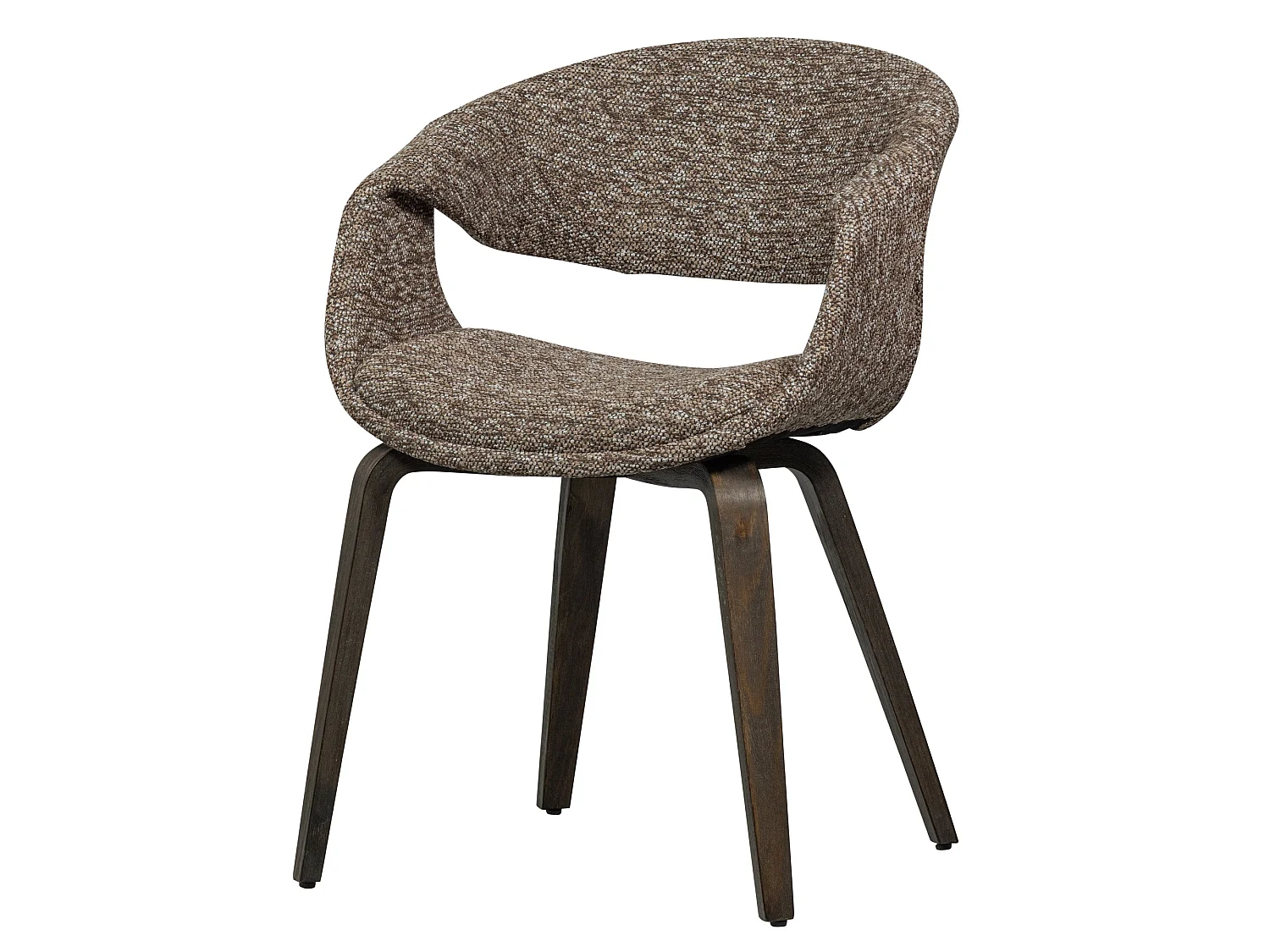 Lot de 2 chaises de table en bois et polyester YOSSI