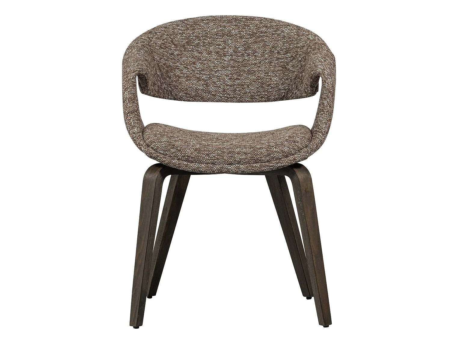 Lot de 2 chaises de table en bois et polyester YOSSI