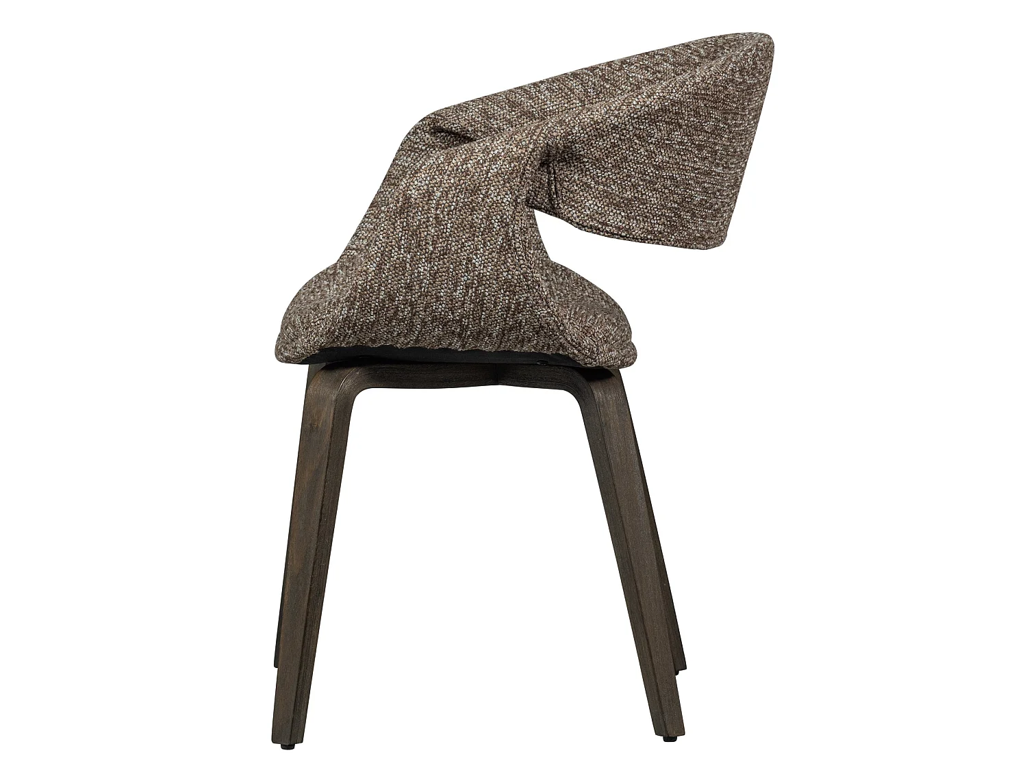 Lot de 2 chaises de table en bois et polyester YOSSI