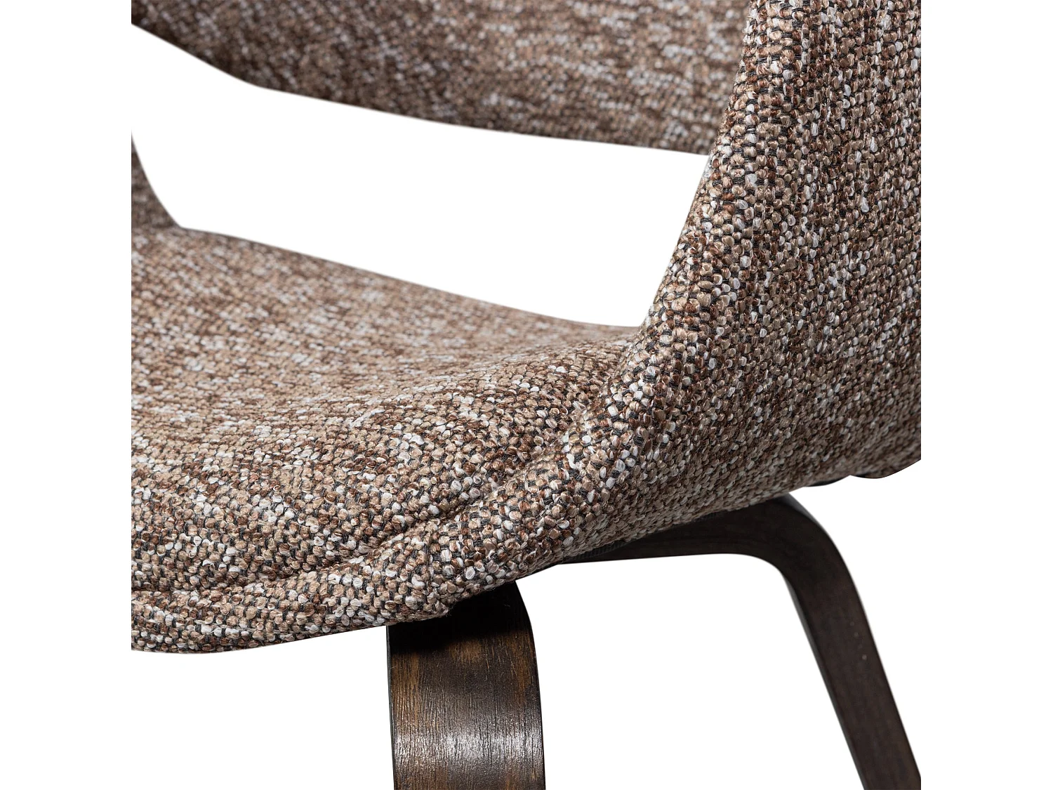 Lot de 2 chaises de table en bois et polyester YOSSI