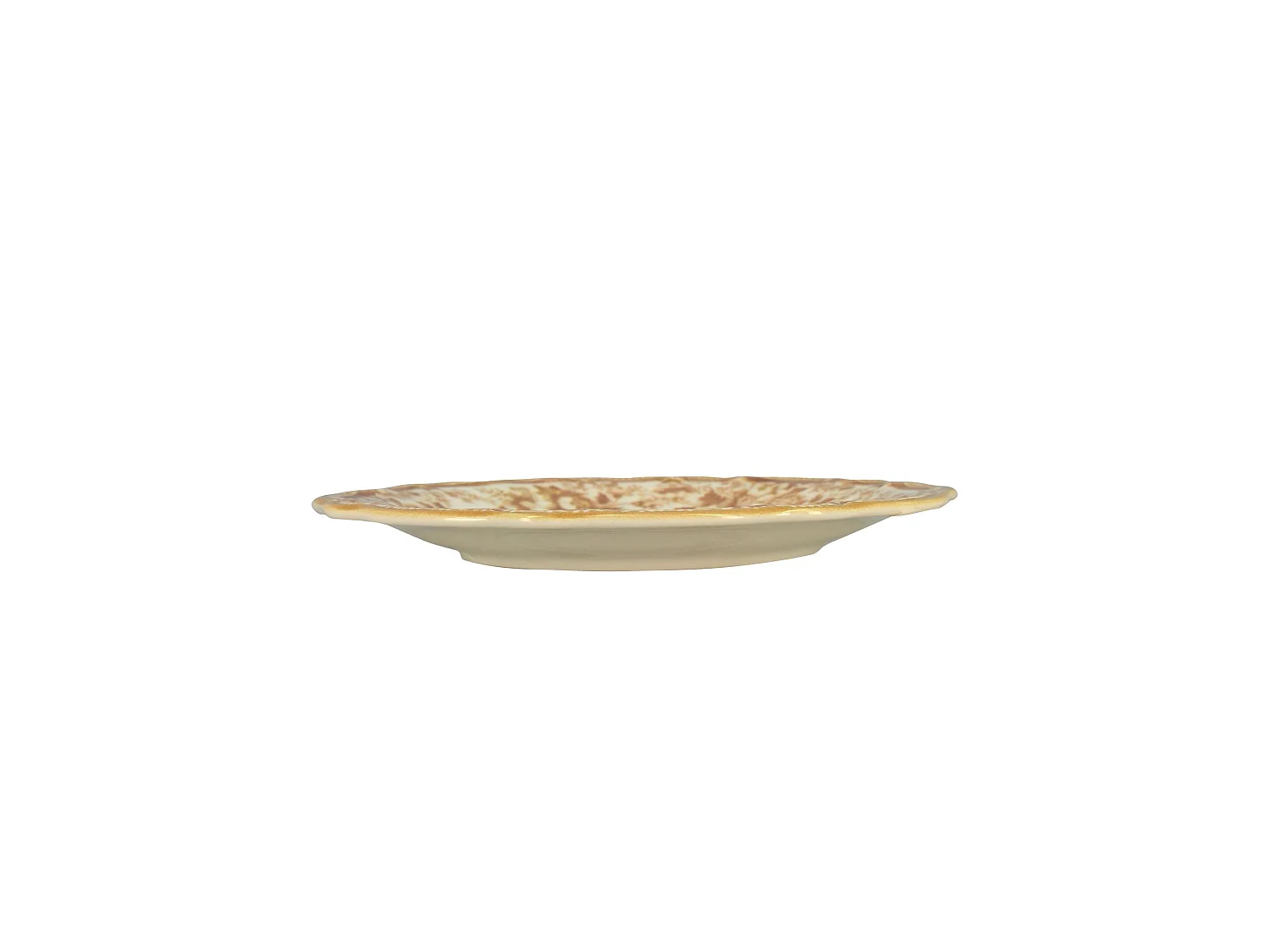 Novastyl - Lot 6 Assiettes à Dessert Faustine 20cm En Grès Miel