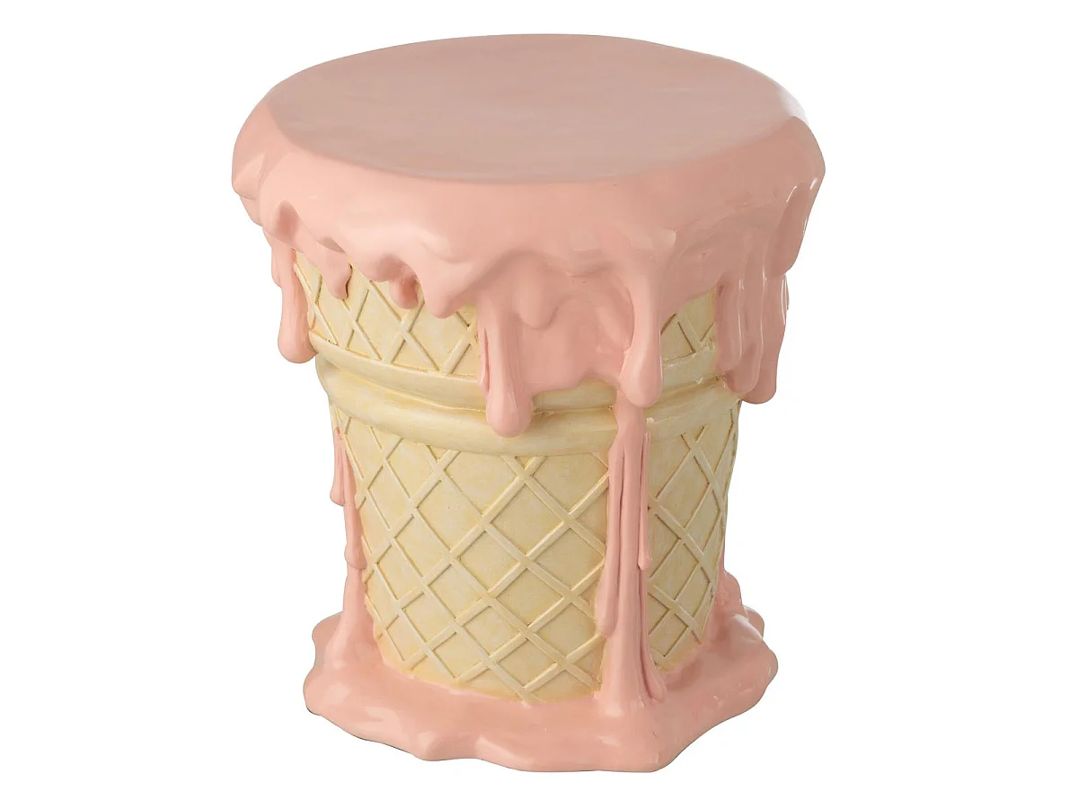 Table d'Appoint Enfant "Crème Glacée" 38cm Rose