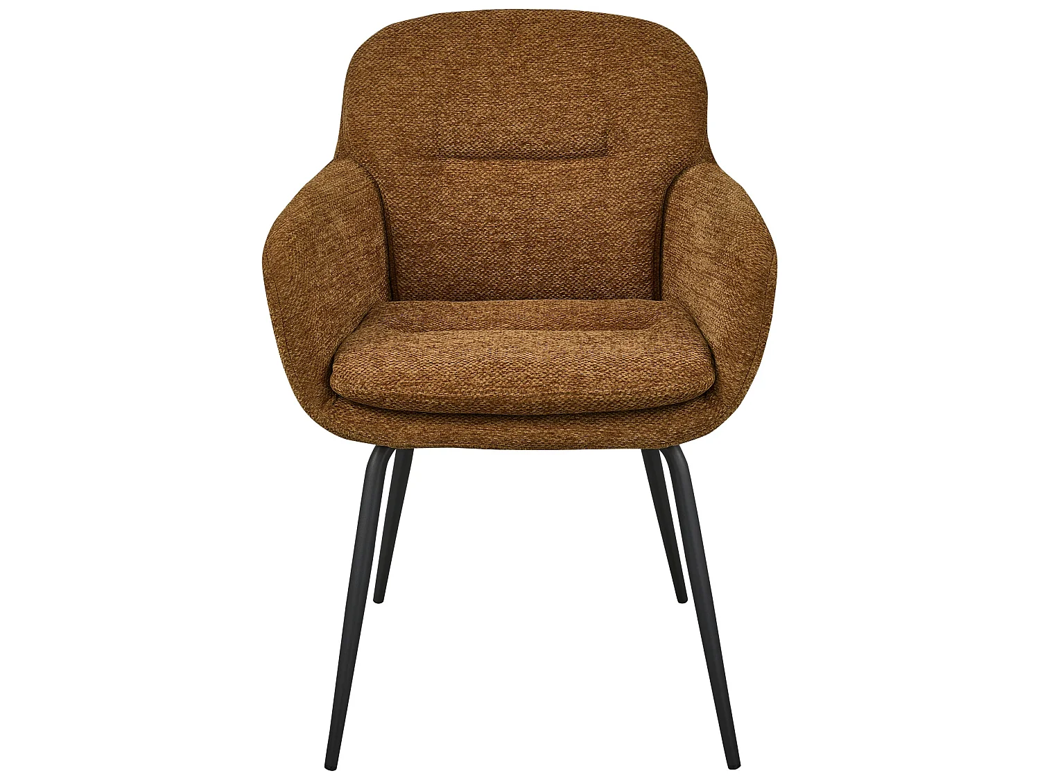 Lot de 2 chaises de table en tissu chenille RUNA