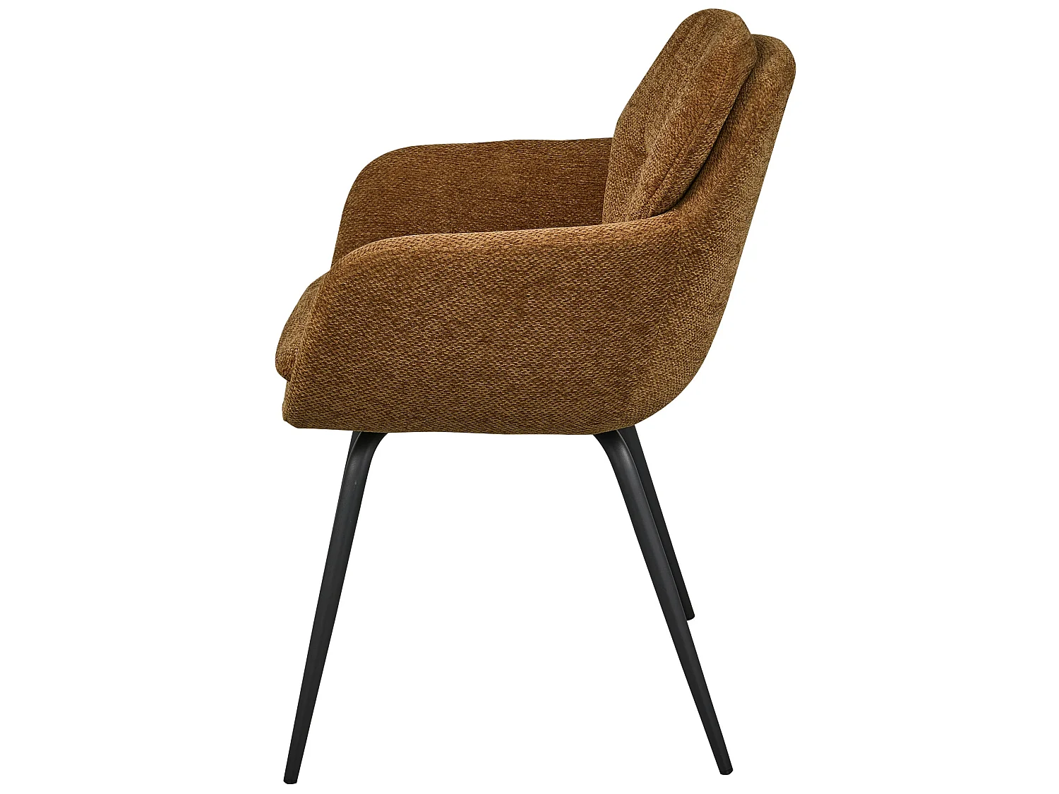 Lot de 2 chaises de table en tissu chenille RUNA