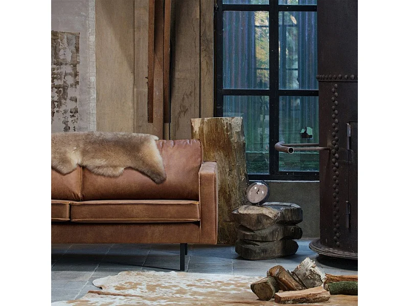 Canapé aspect cuir RODEO