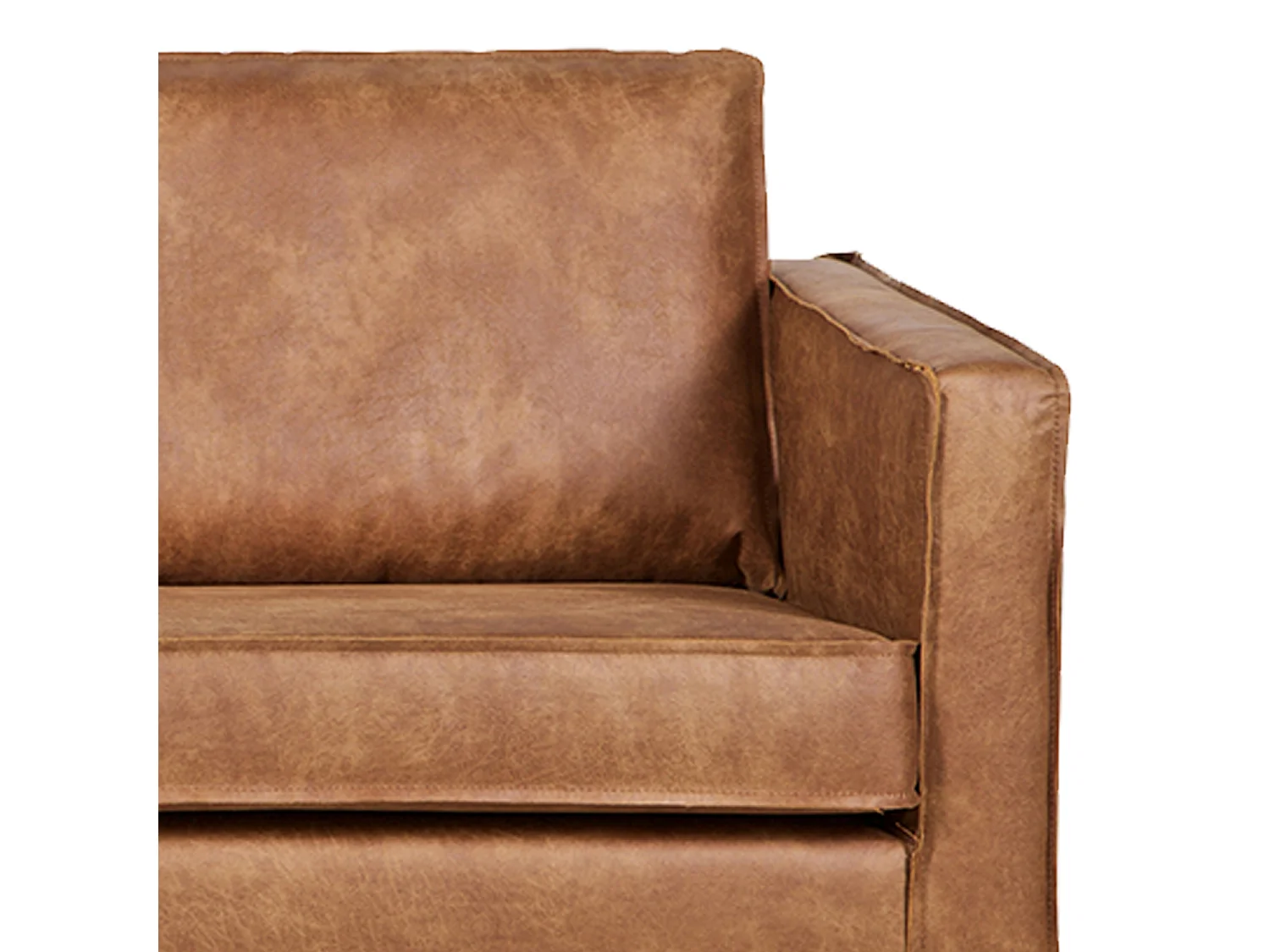 Canapé aspect cuir RODEO