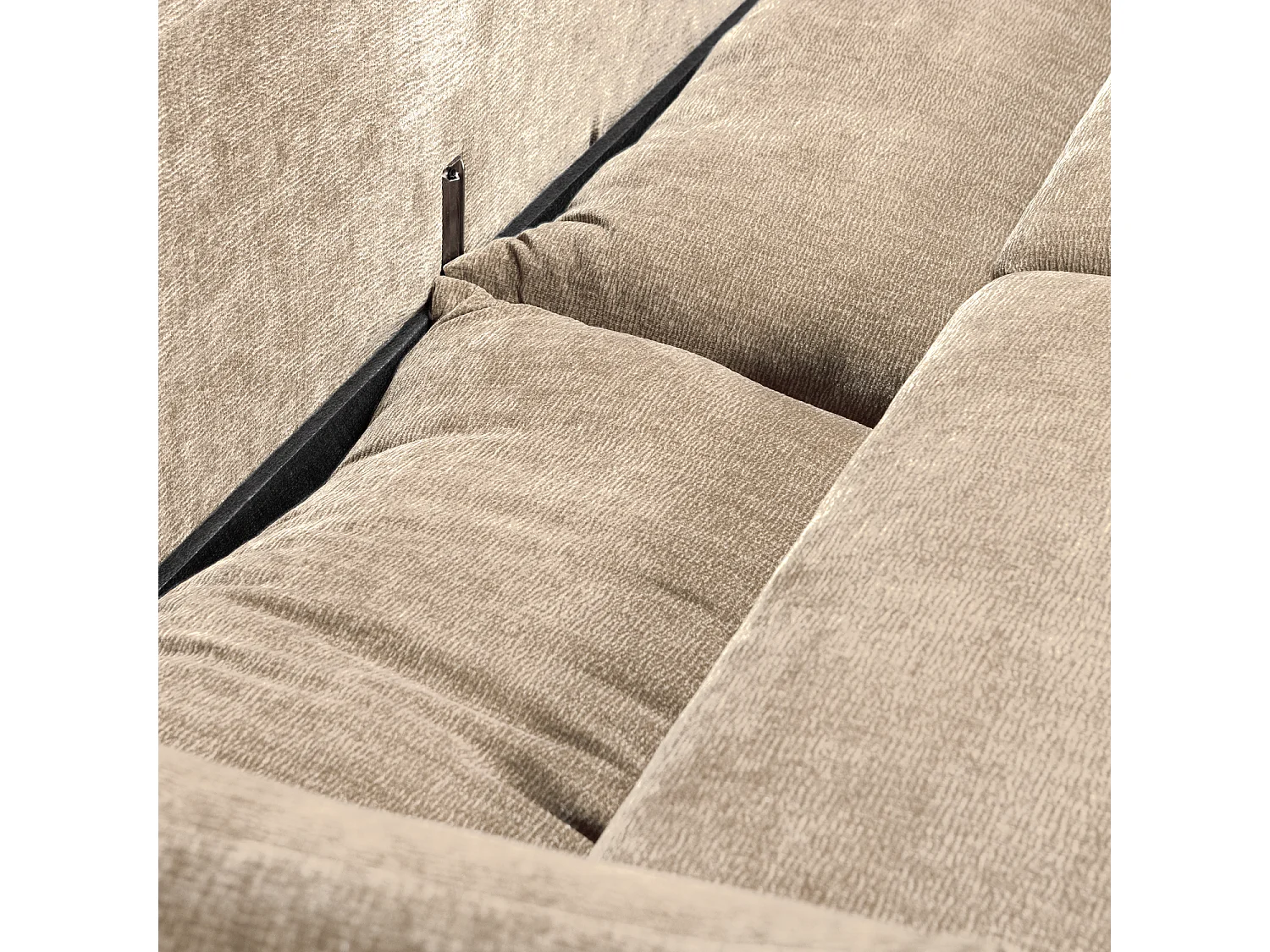 Canapé convertible clic-clac 3 places en tissu chenille JONNE