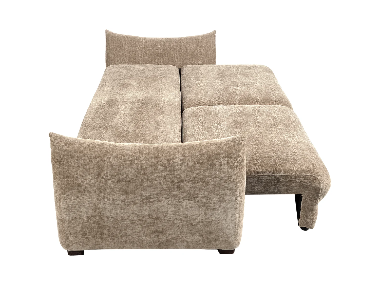 Canapé convertible clic-clac 3 places en tissu chenille JONNE
