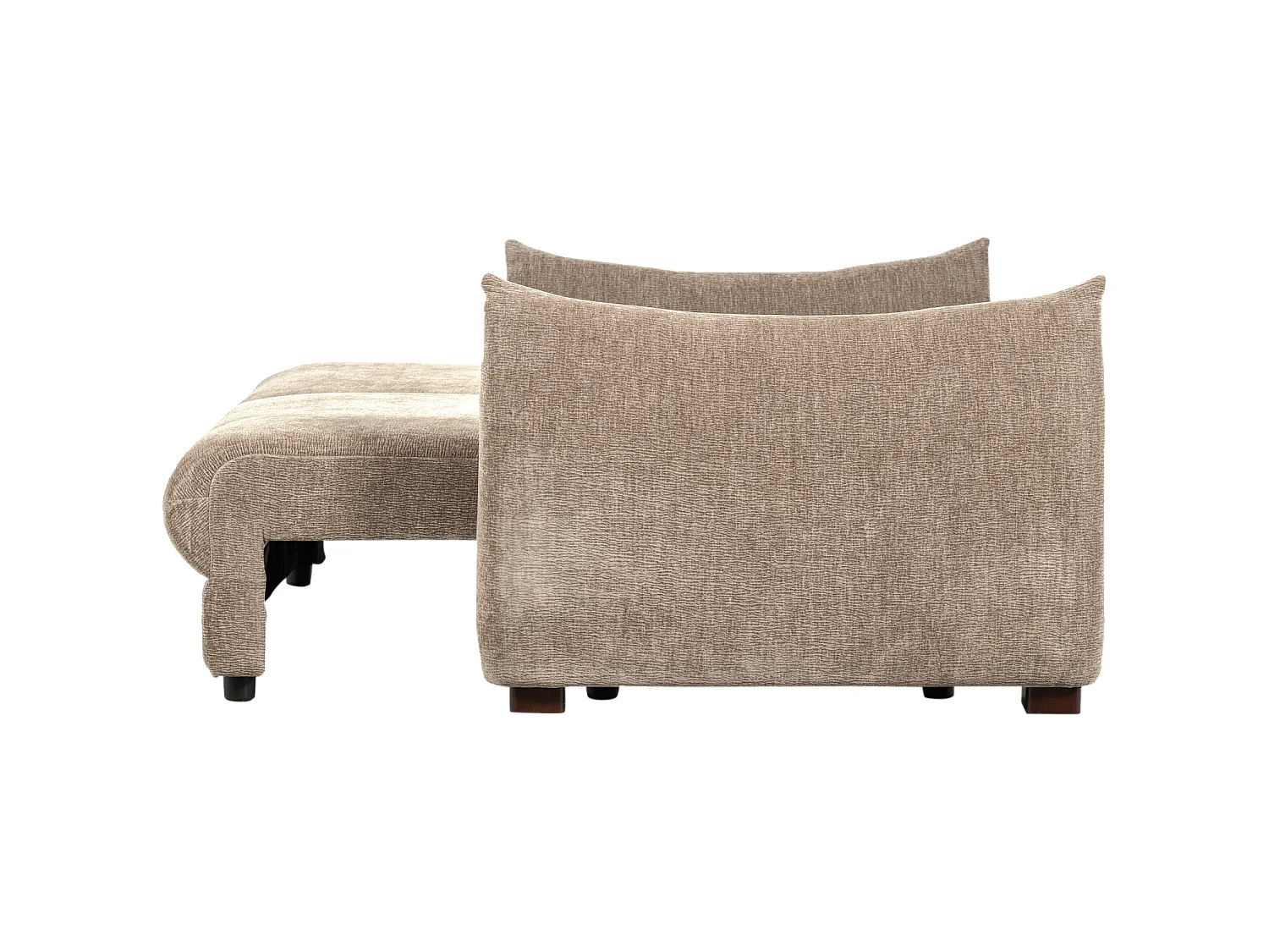 Canapé convertible clic-clac 3 places en tissu chenille JONNE
