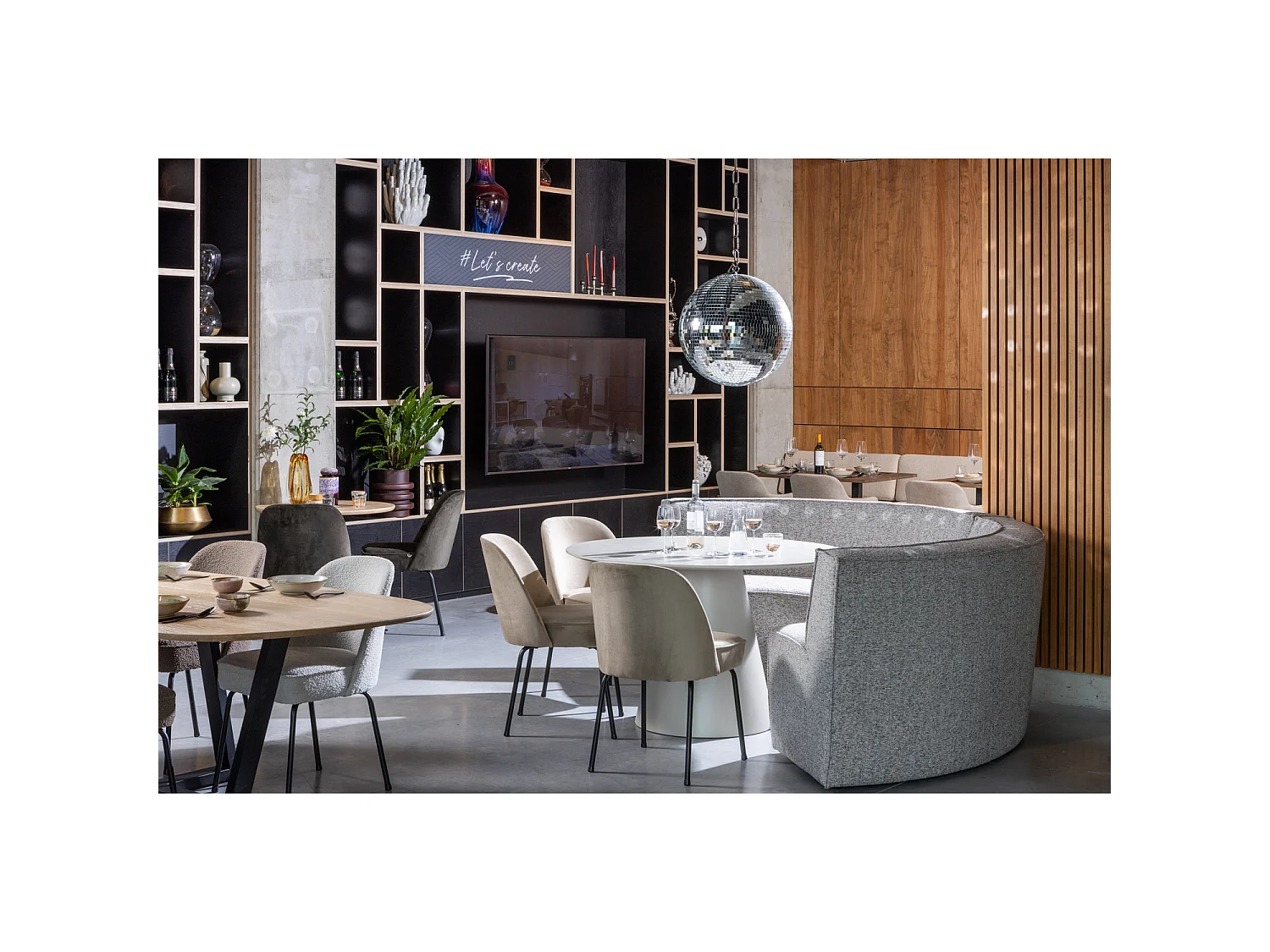 Banc de salle à manger en tissu EUROPA