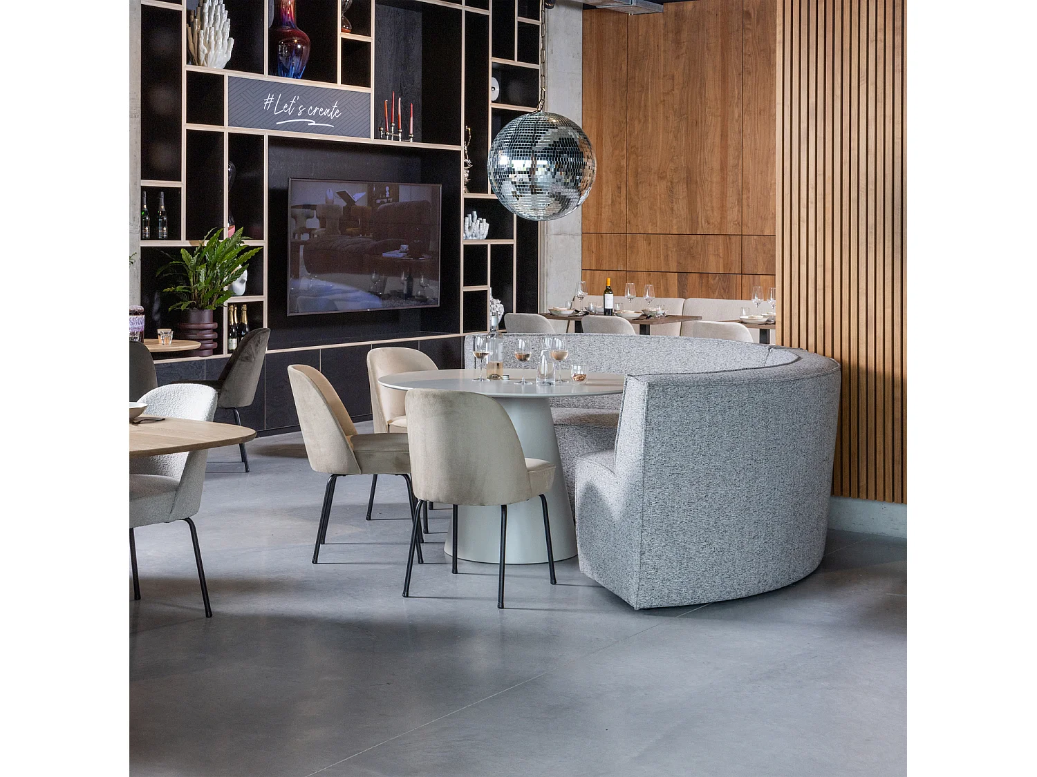 Banc de salle à manger en tissu EUROPA