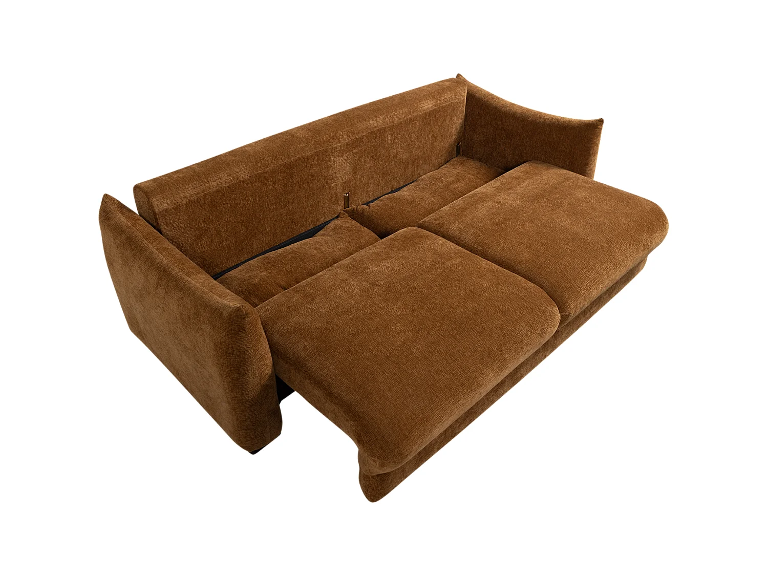 Canapé convertible clic-clac 3 places en tissu chenille JONNE