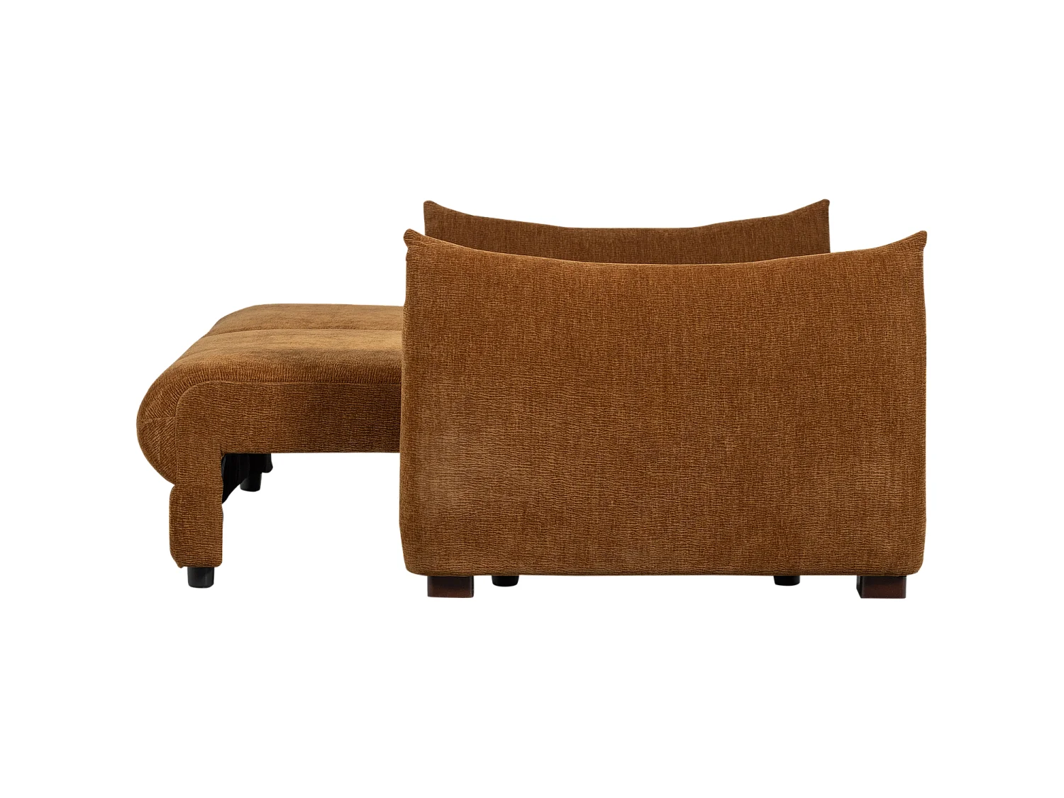Canapé convertible clic-clac 3 places en tissu chenille JONNE