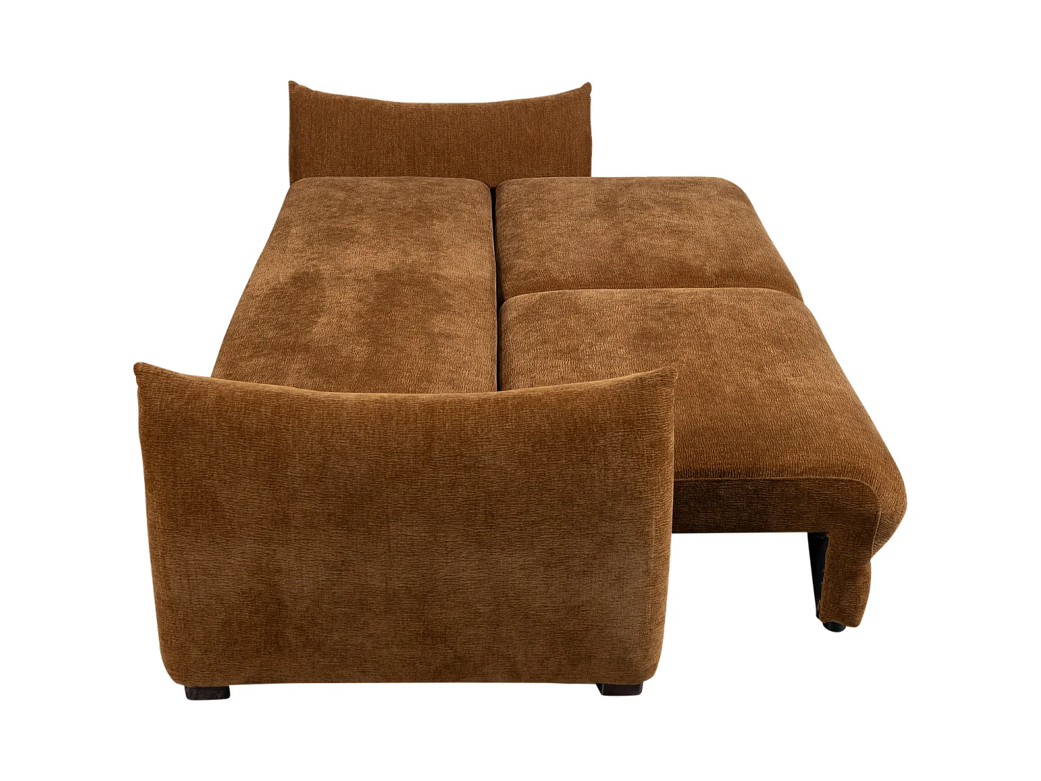 Canapé convertible clic-clac 3 places en tissu chenille JONNE