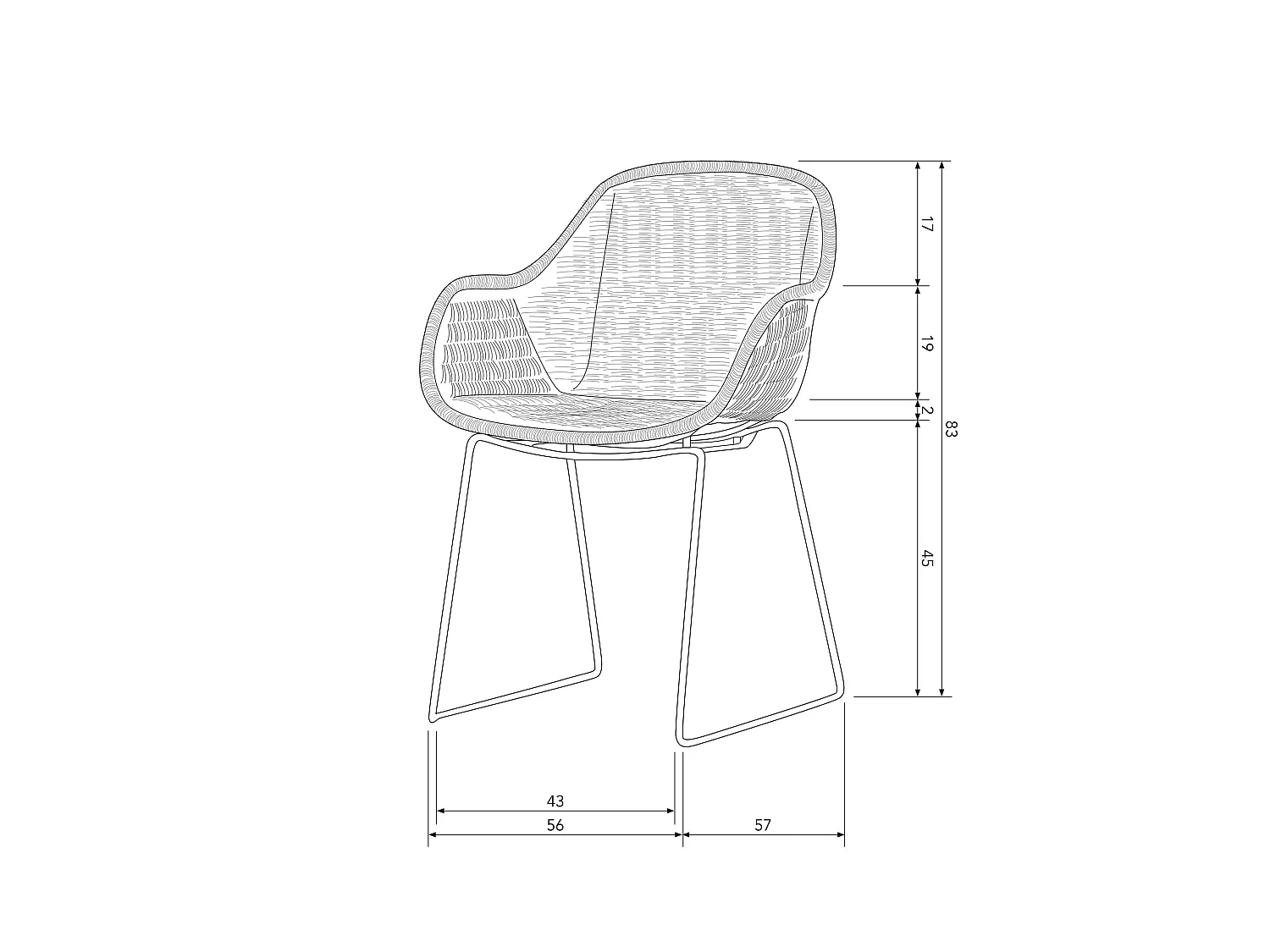 Chaises de jardin en rotin WILLOW