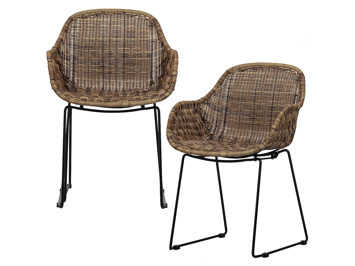 Chaises de jardin en rotin WILLOW
