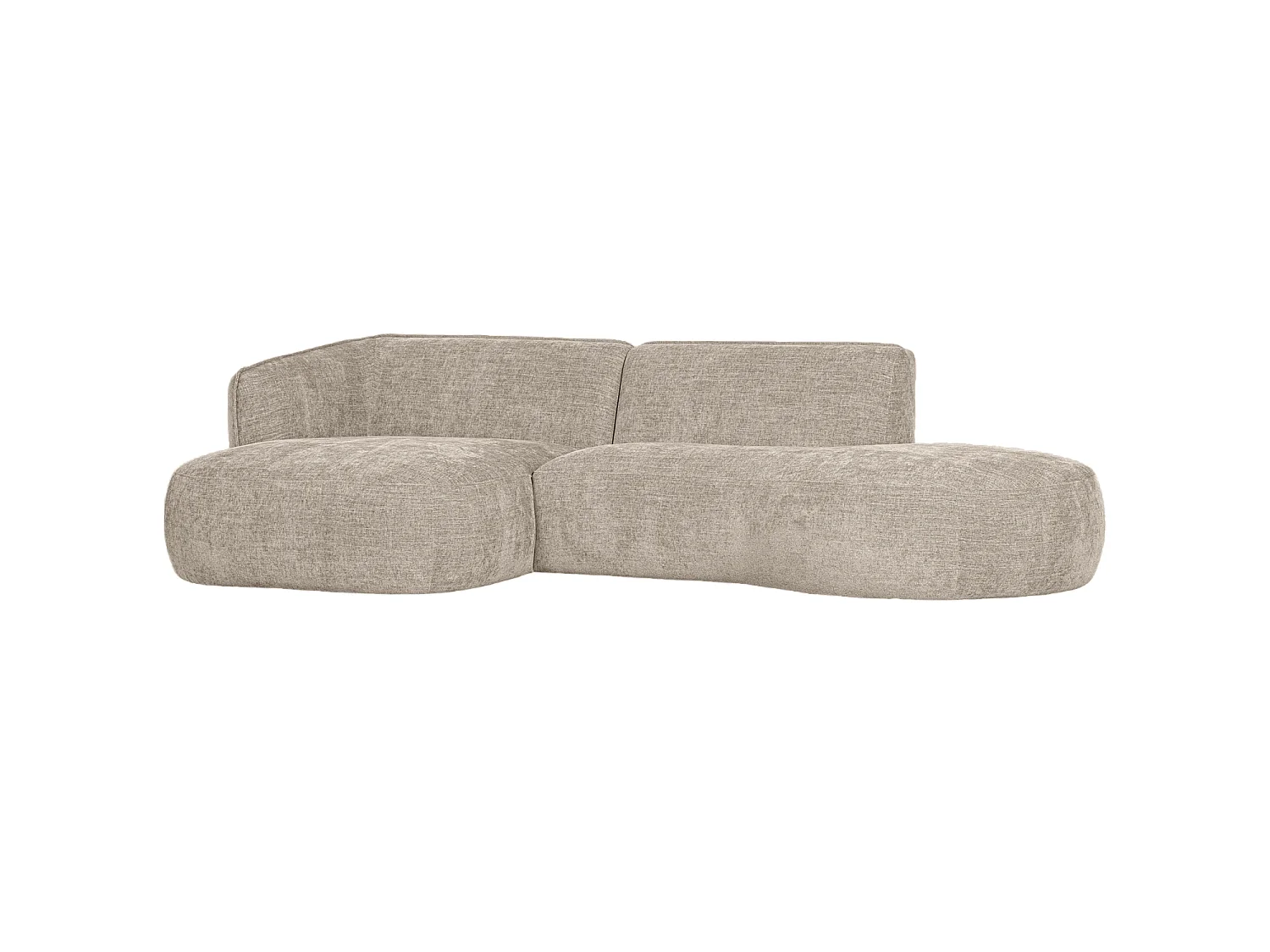 Canapé d'angle gauche en tissu POLLY