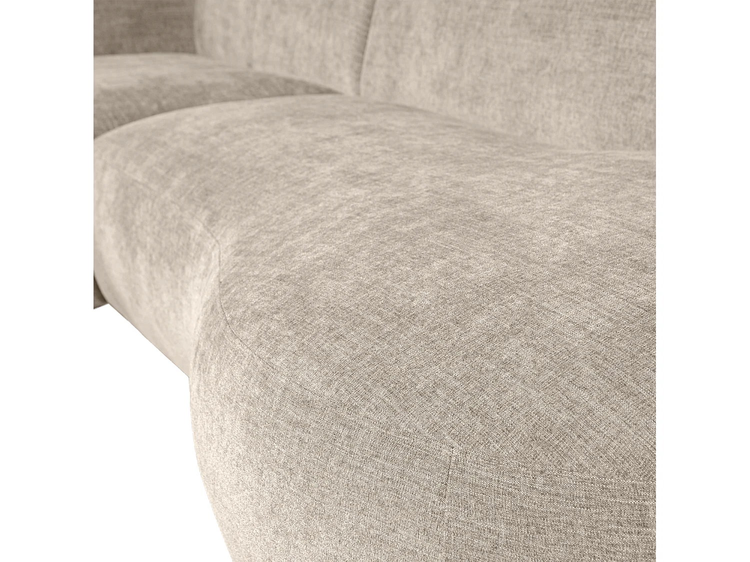 Canapé d'angle gauche en tissu POLLY