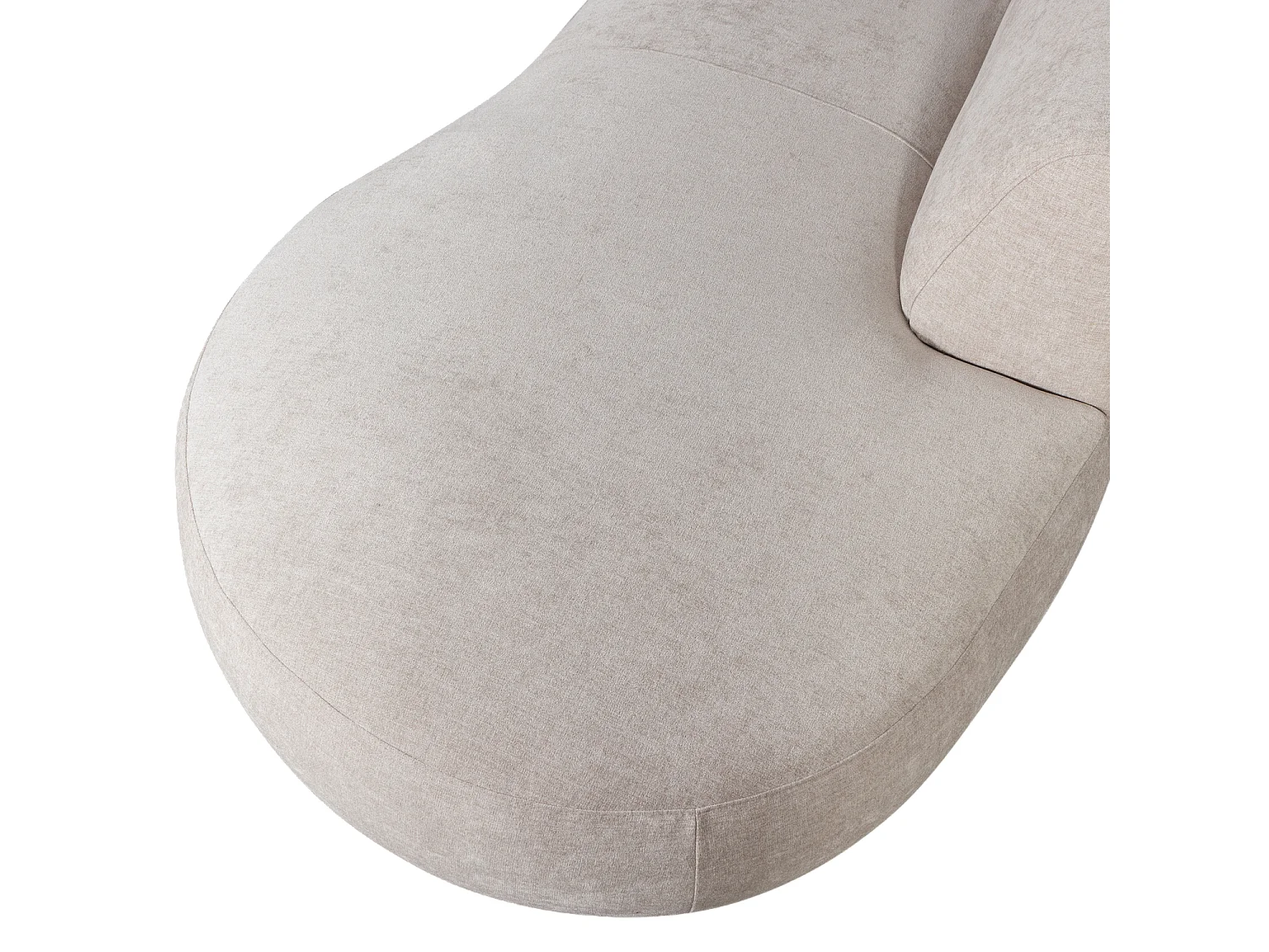 Canapé u-forme droit en tissu tissé POLLY