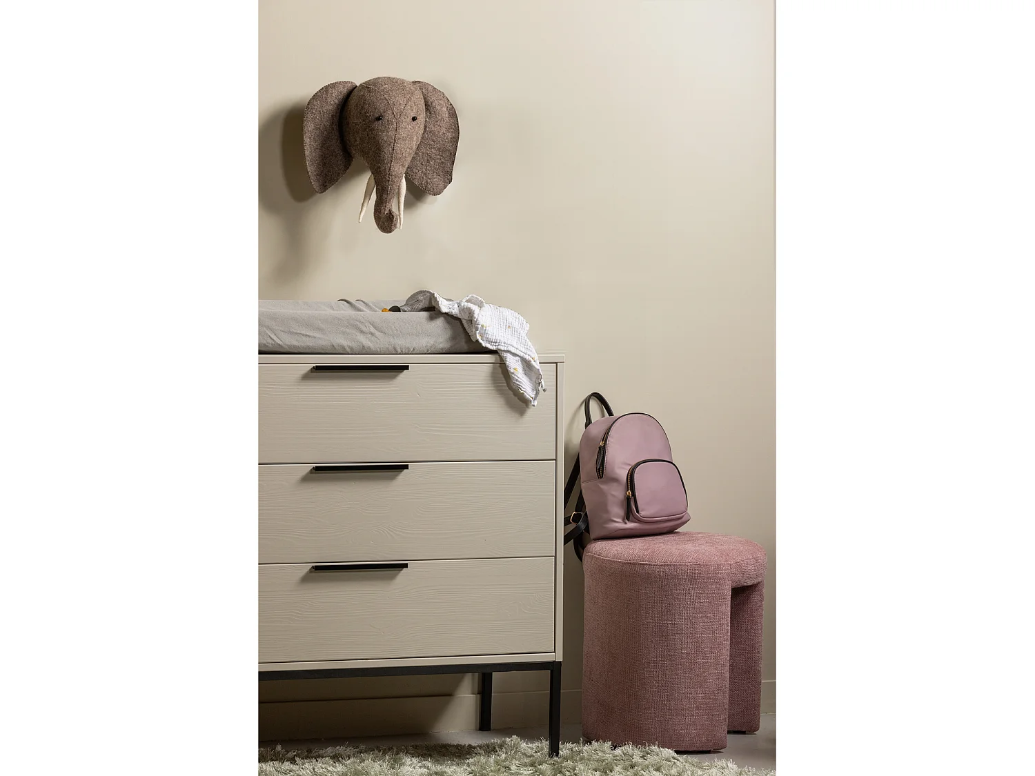 Tabouret en chenille CHARLIE