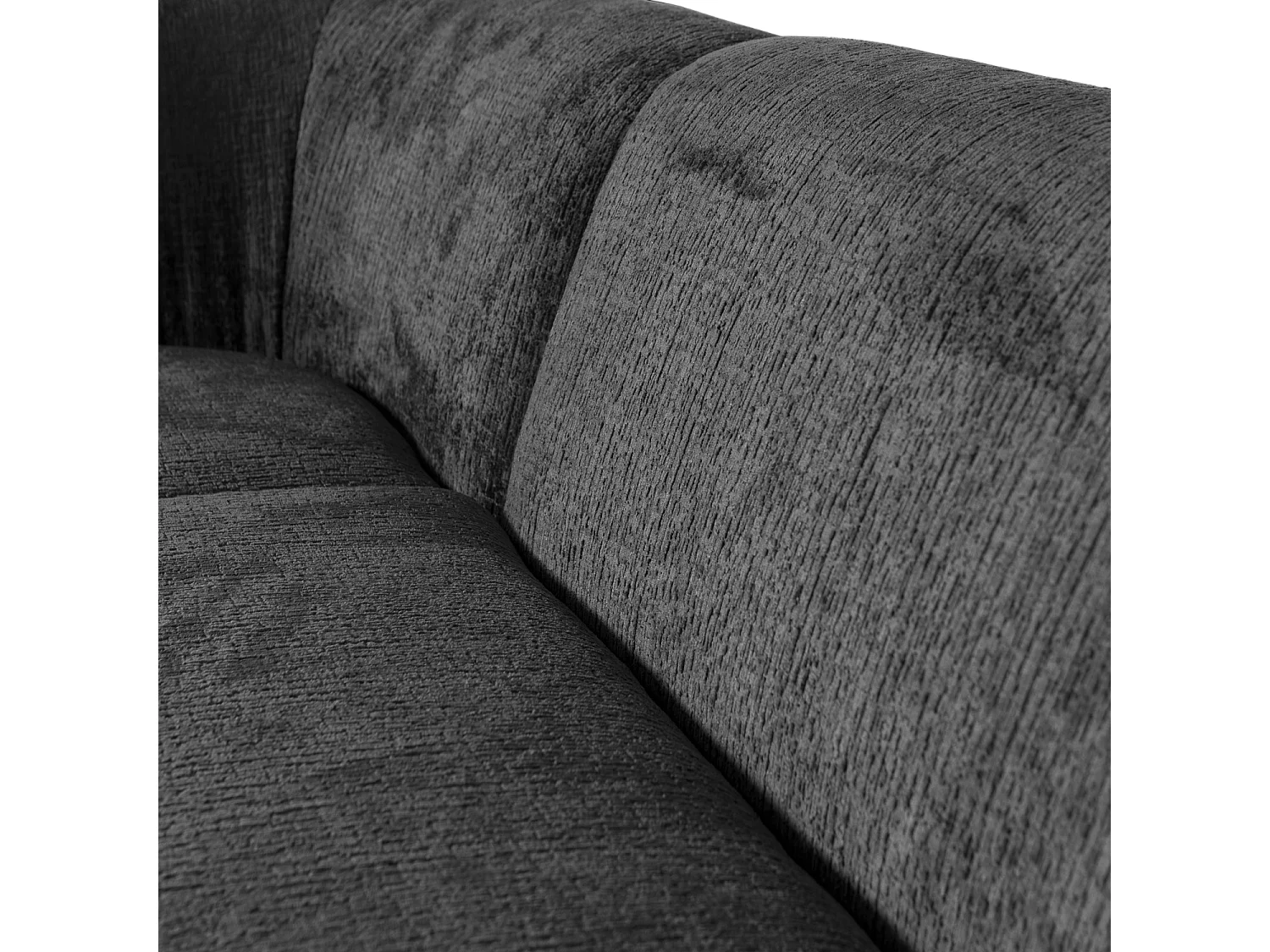Canapé d'angle gauche en tissu velours SLOPING