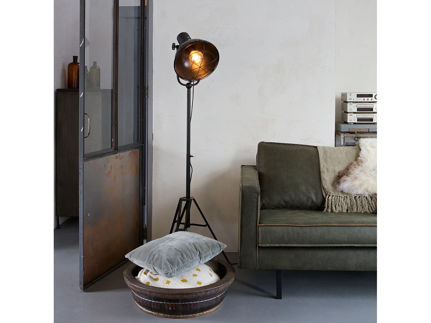 Canapé aspect cuir RODEO
