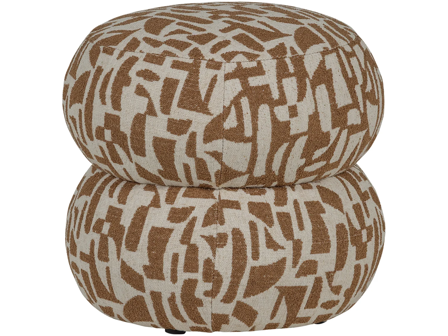 Pouf en polyester et lin ANIC