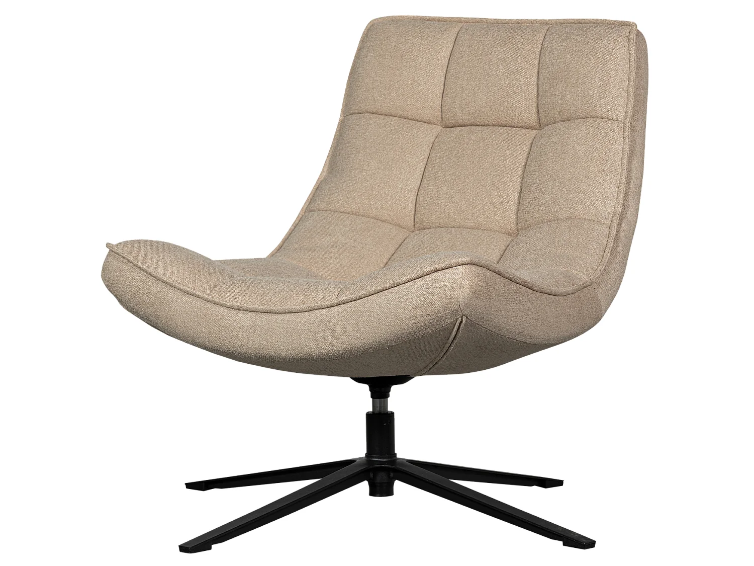 Fauteuil pivotant en tissu tissé MAUDI