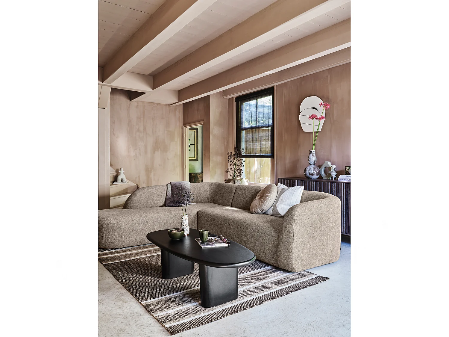 Canapé d'angle gauche tissu SLOPING