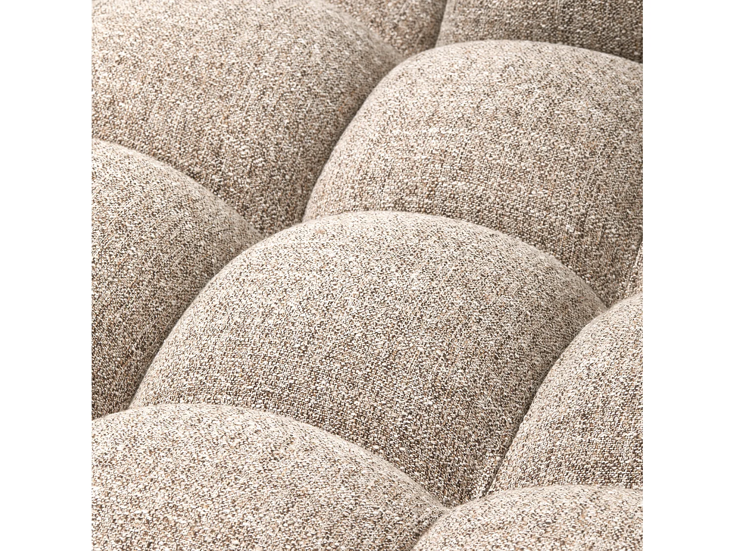 Canapé d'angle gauche 4 places en tissu naturel clair ALLURE
