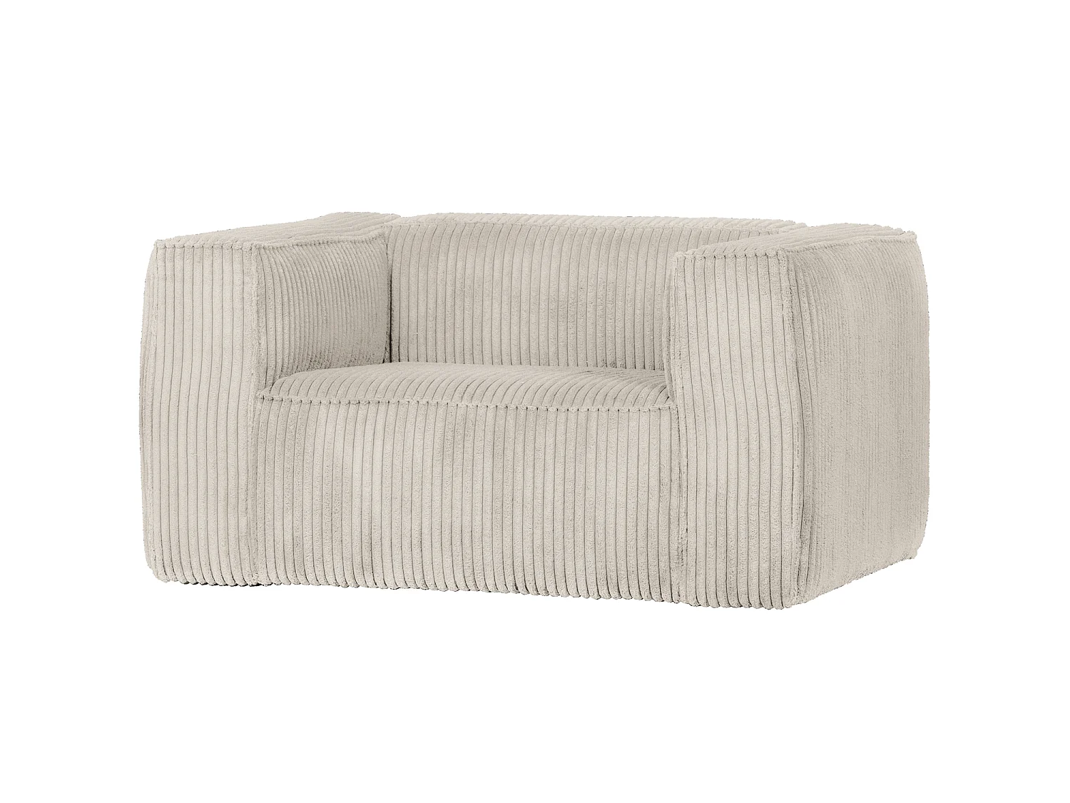 Fauteuil en tissu côtelé BEAN