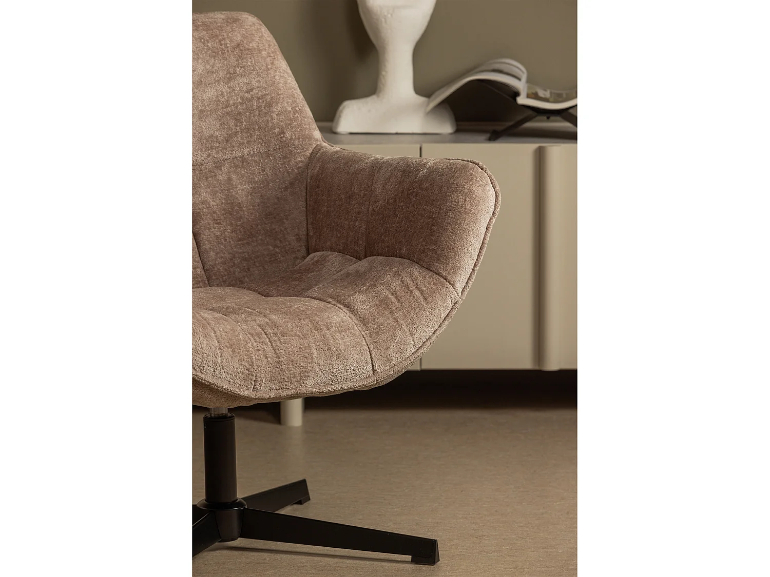 Fauteuil en tissu chenille WIBO