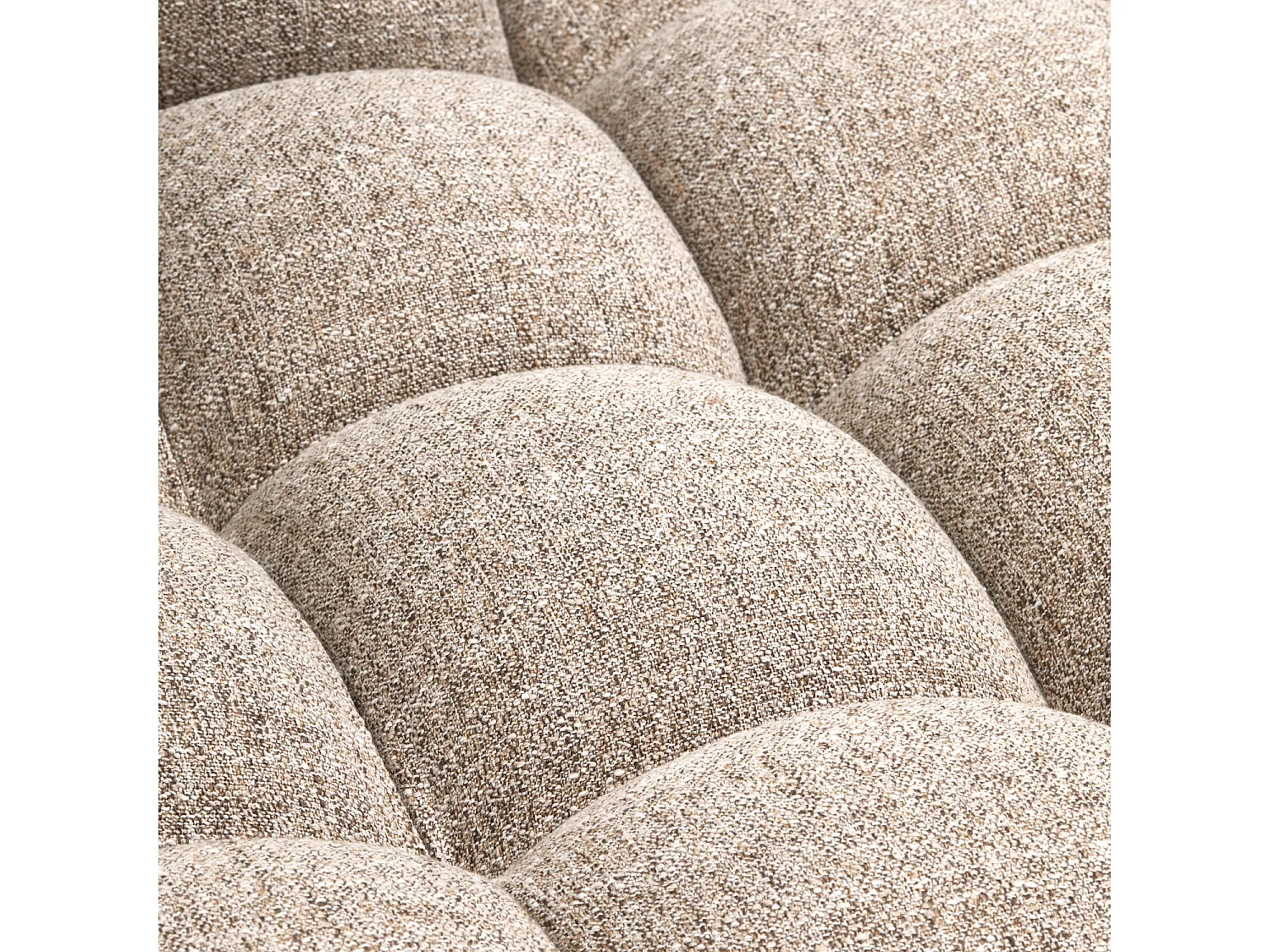 Canapé d'angle droit 4 places en tissu naturel clair ALLURE