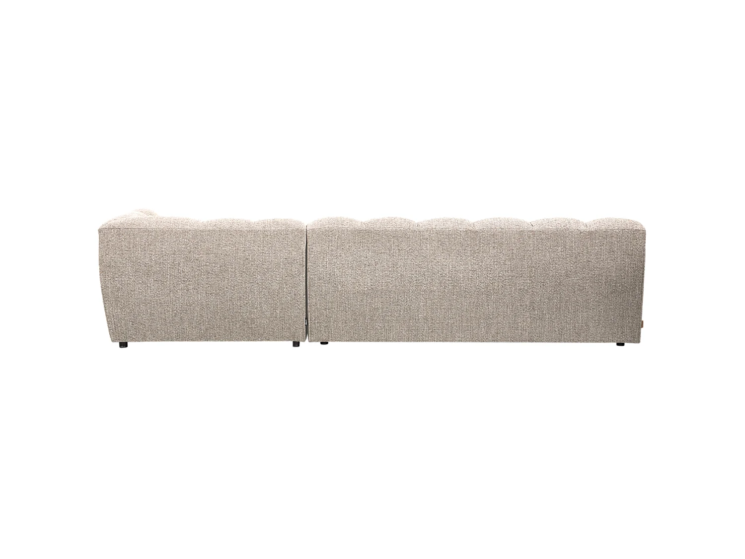 Canapé d'angle droit 4 places en tissu naturel clair ALLURE