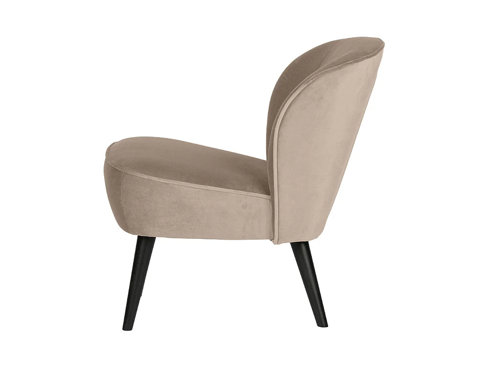 Fauteuil en velours SARA