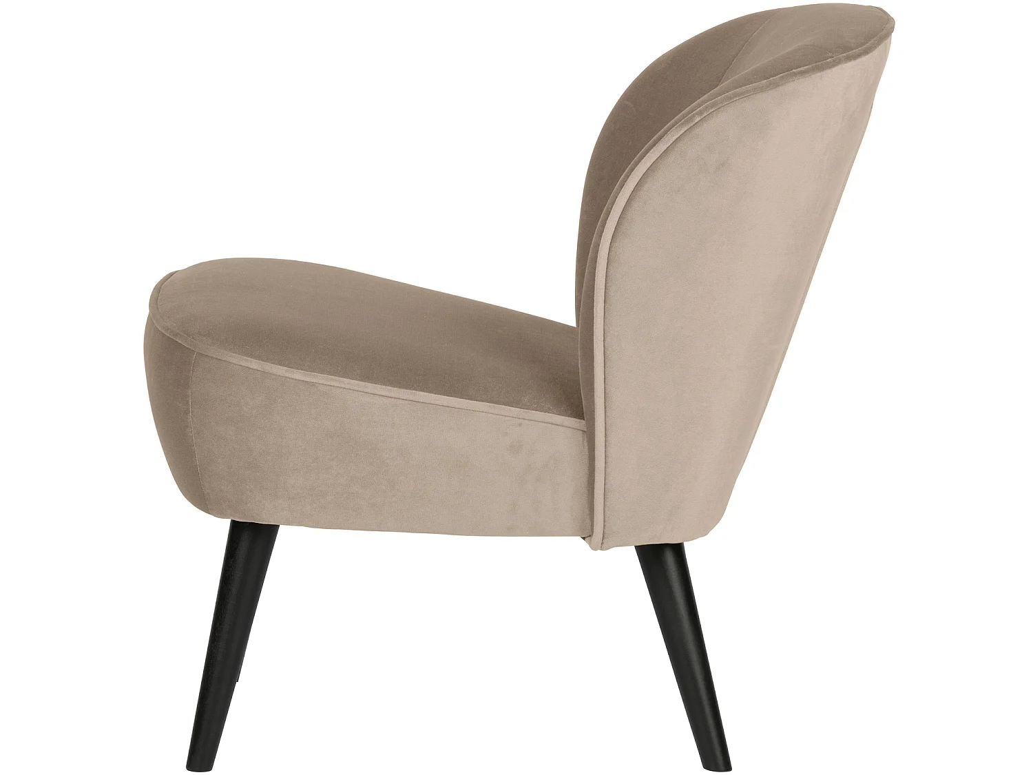 Fauteuil en velours SARA