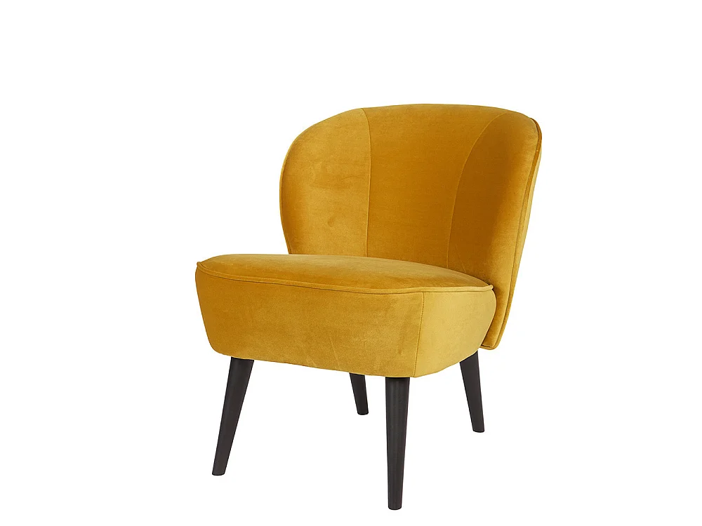 Fauteuil en velours SARA