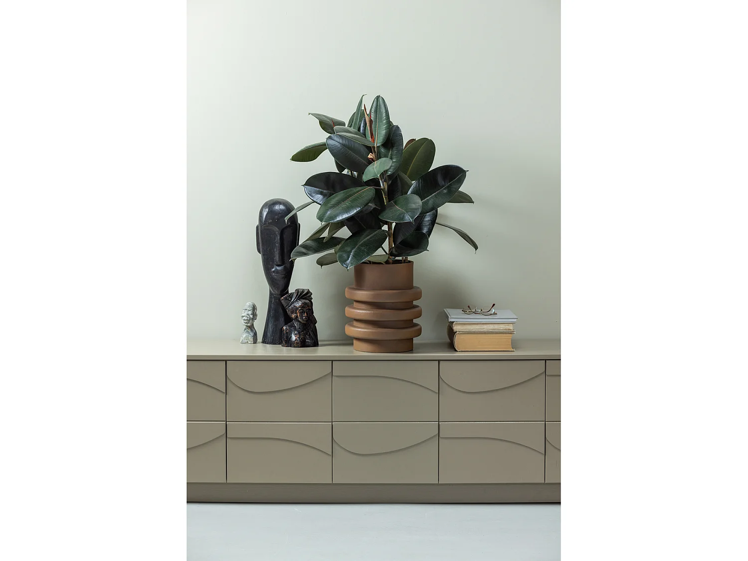 Meuble tv 5 portes en pin TEO