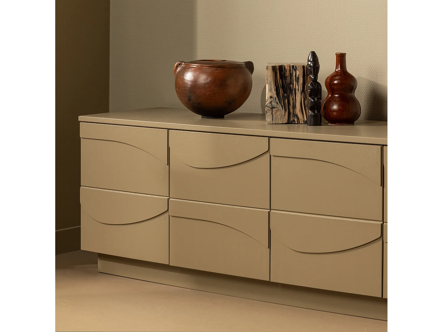 Meuble tv 5 portes en pin TEO