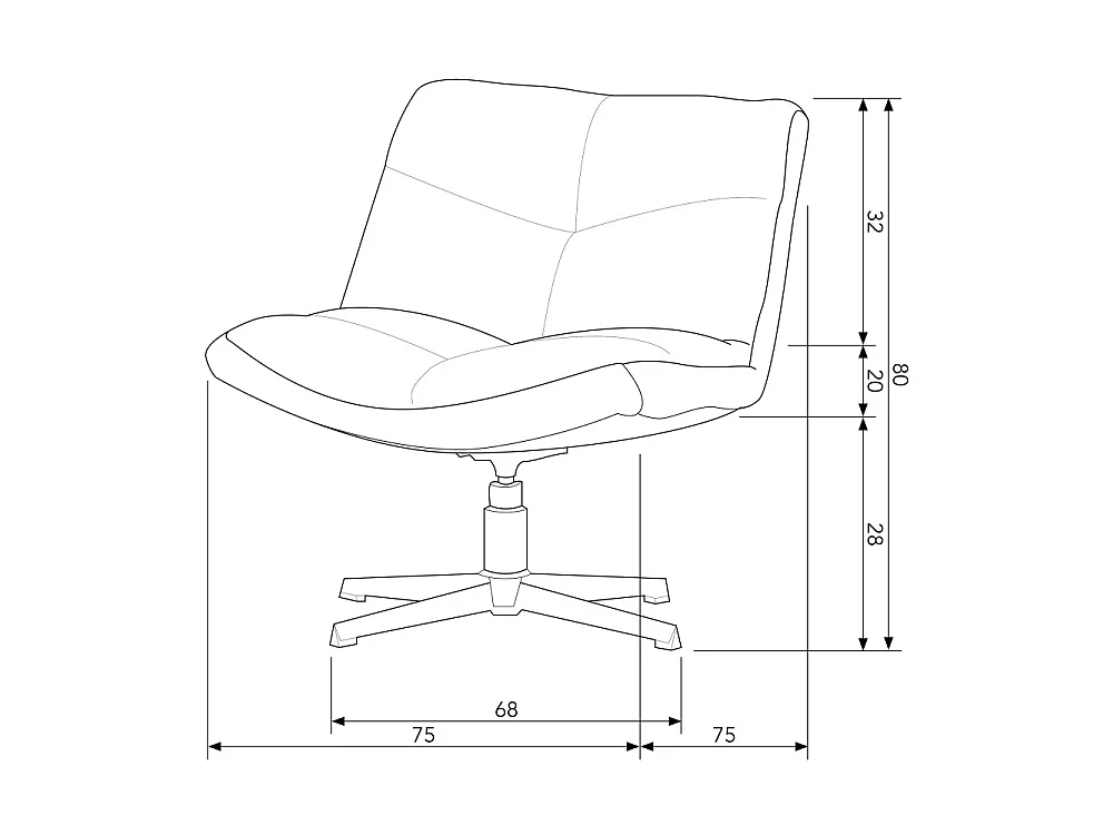 Fauteuil pivotant en bouclé VINNY
