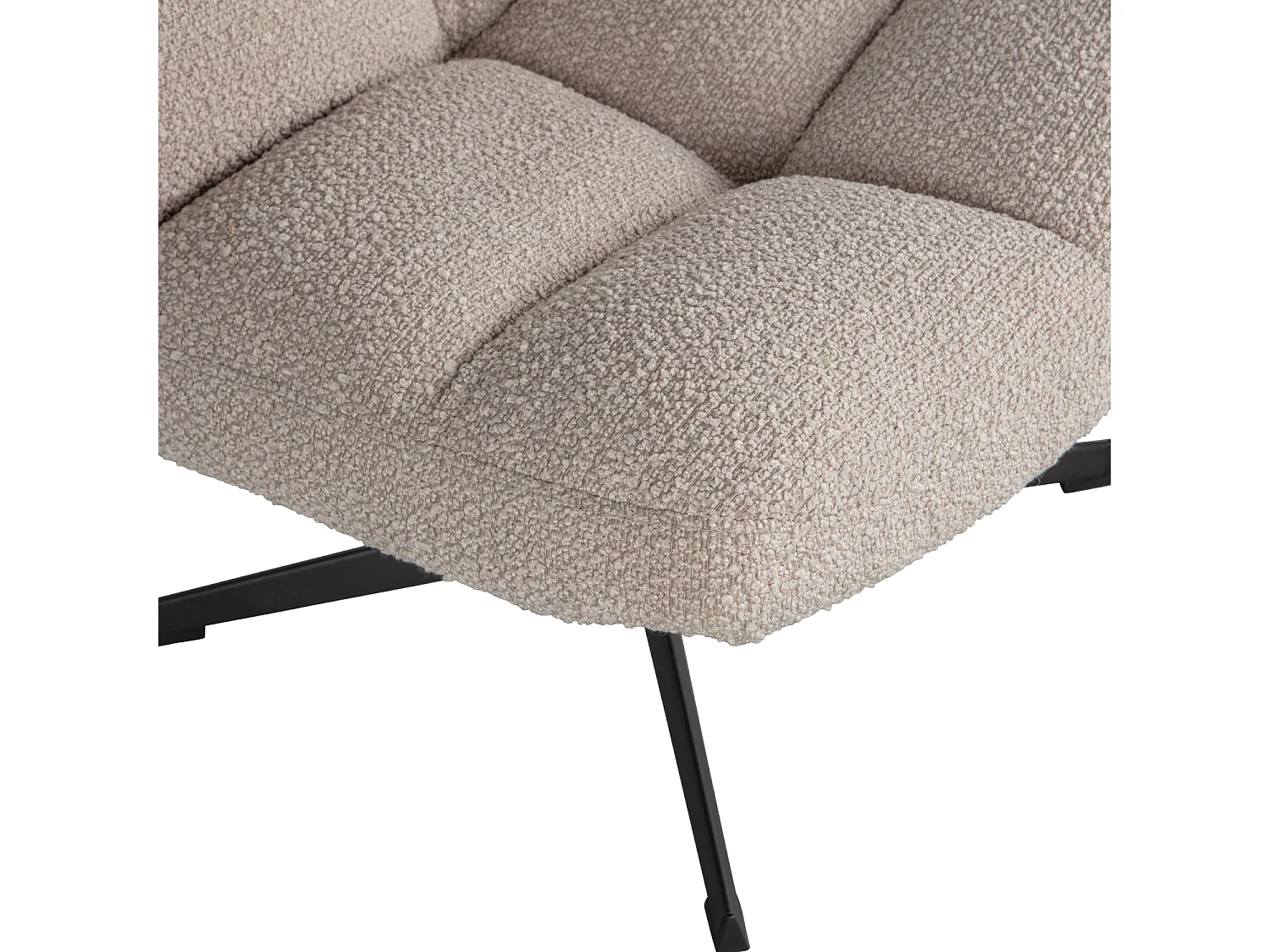 Fauteuil pivotant en bouclé VINNY