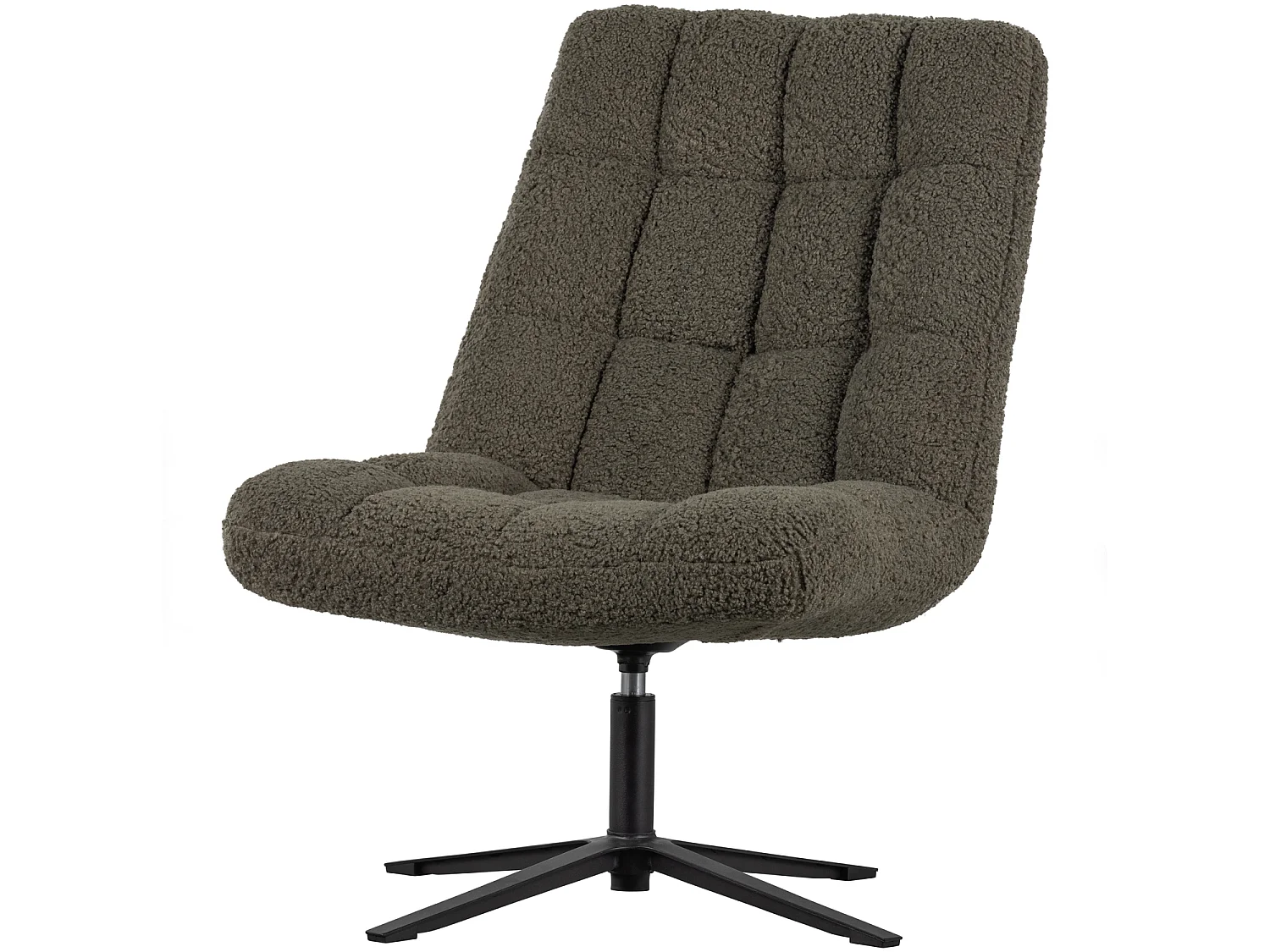 Fauteuil pivotant en tissu teddy tendance JOB