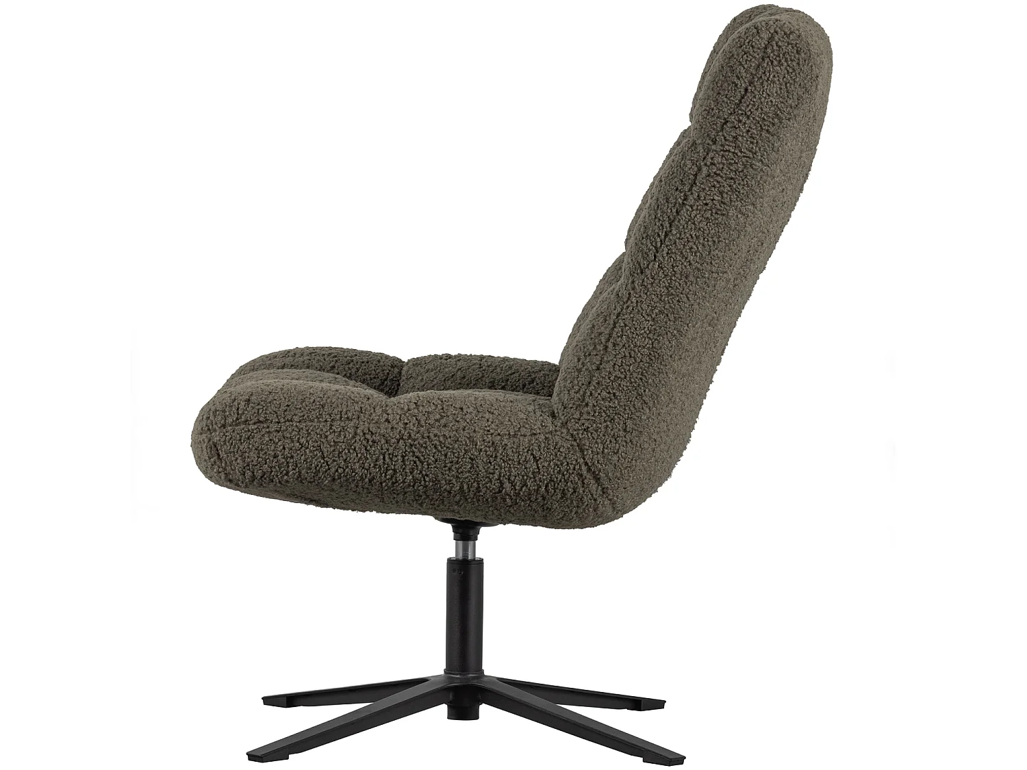 Fauteuil pivotant en tissu teddy tendance JOB