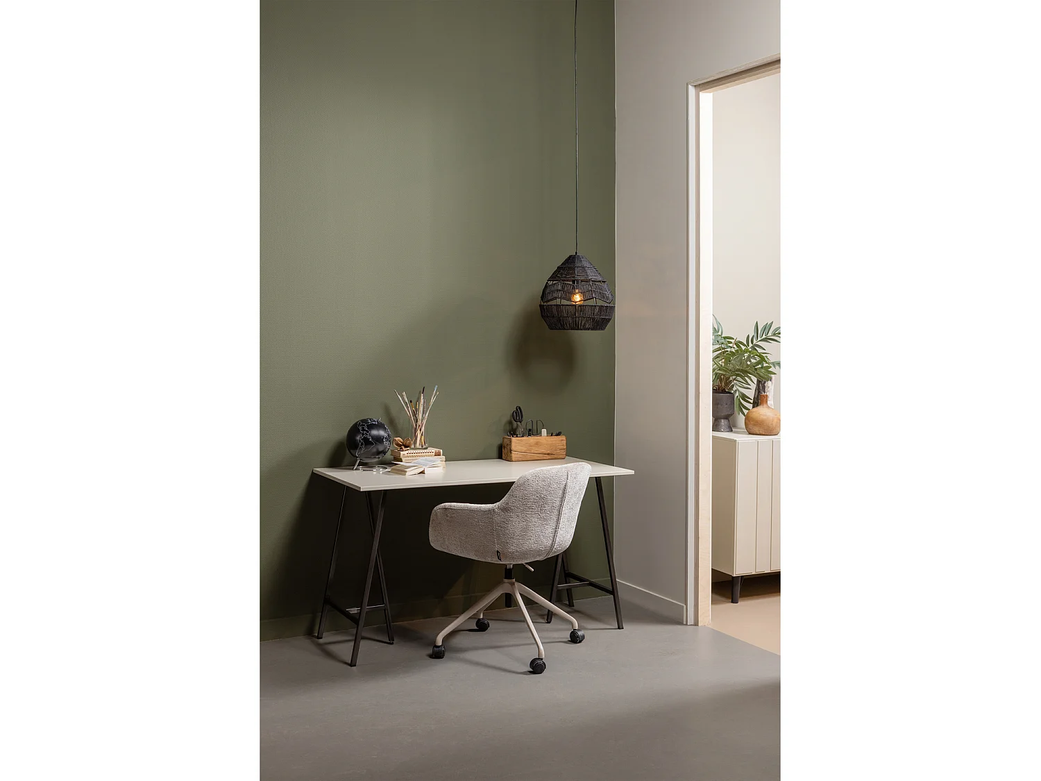 Chaise de bureau en chenille MORROS
