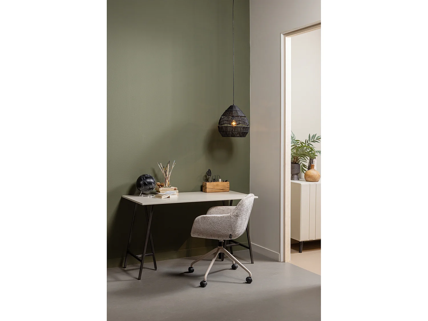 Chaise de bureau en chenille MORROS