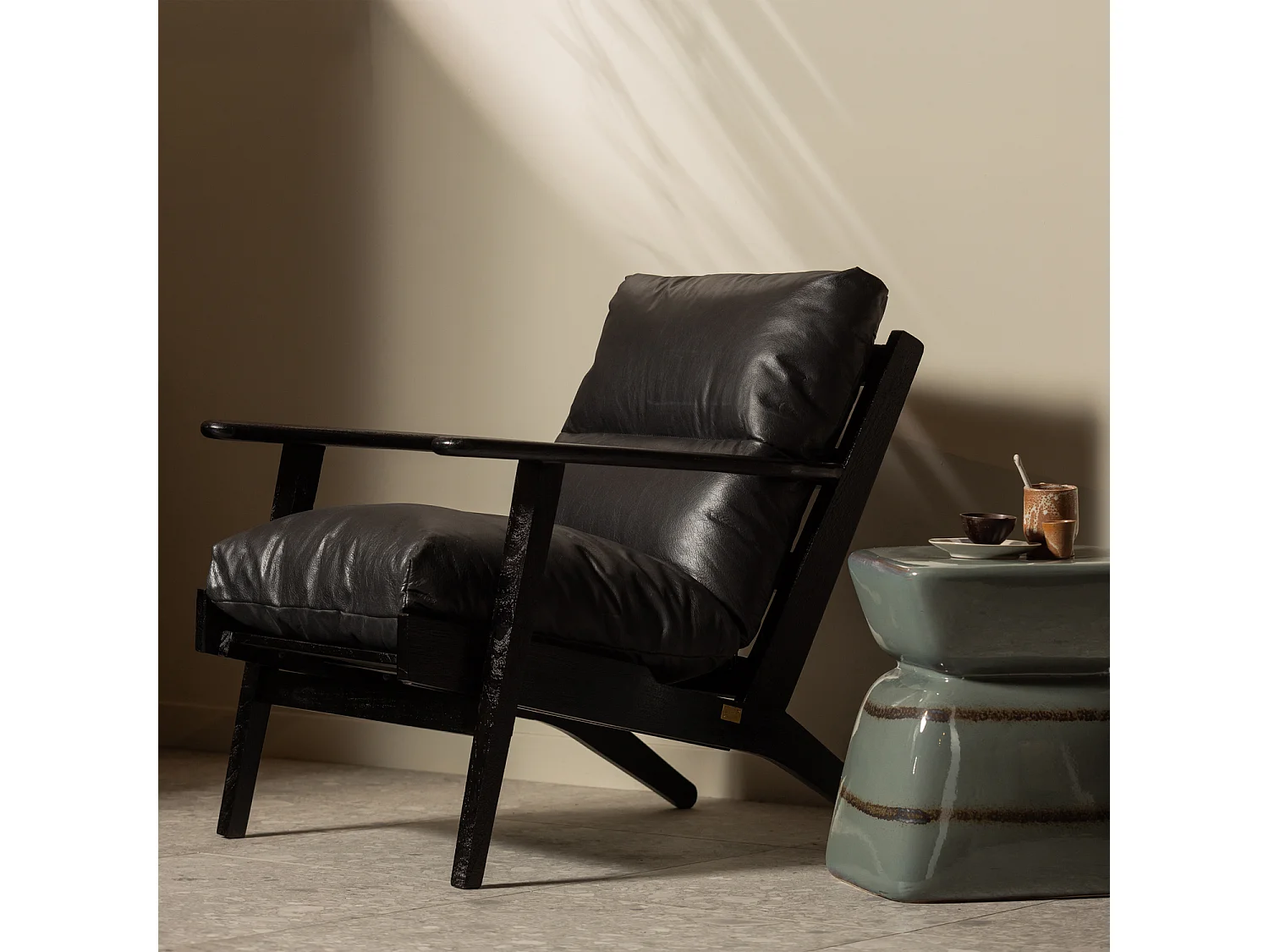 Fauteuil en cuir HOUSTON