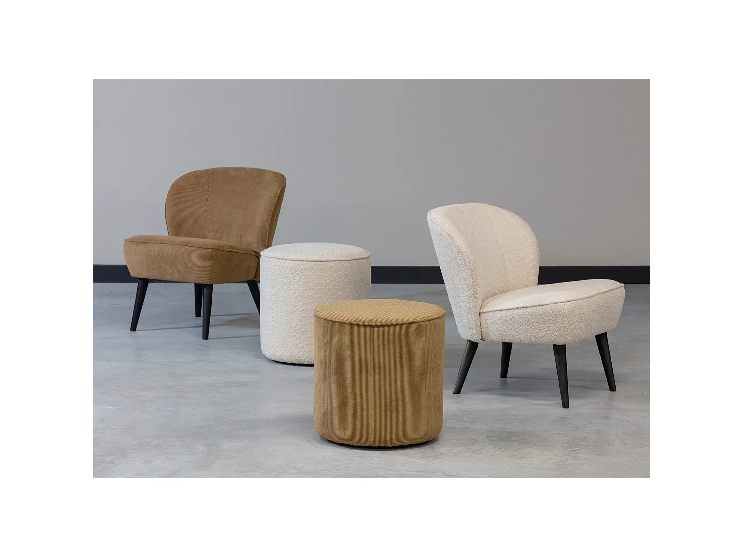 Fauteuil en bouclé SARA