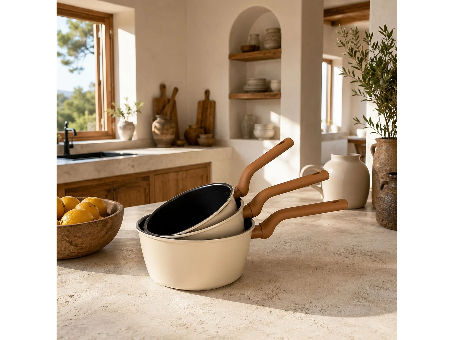 Menastyl - Lot3casseroles Praticook 16/18/20cm En Acier Carbone
