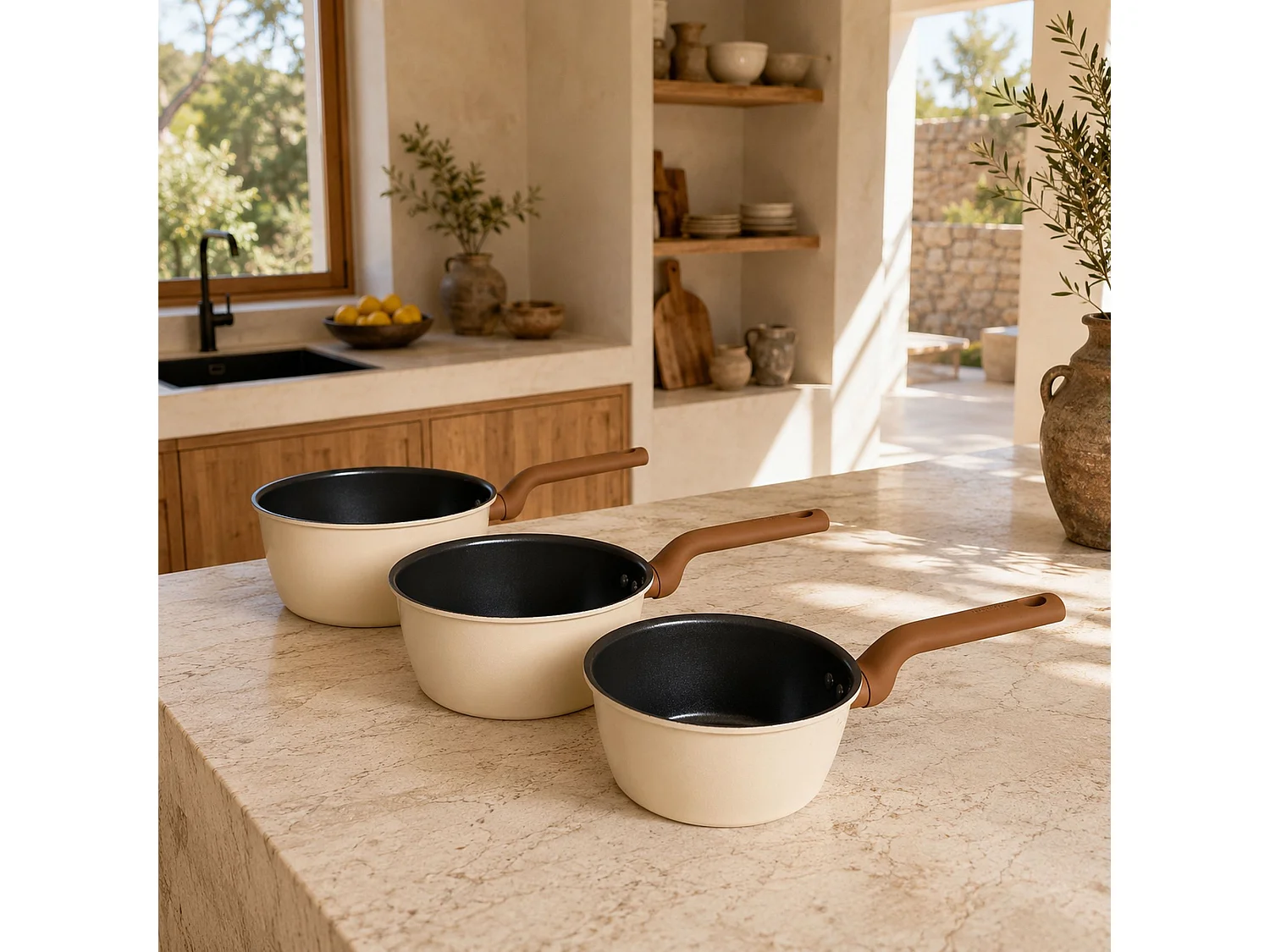 Menastyl - Lot3casseroles Praticook 16/18/20cm En Acier Carbone