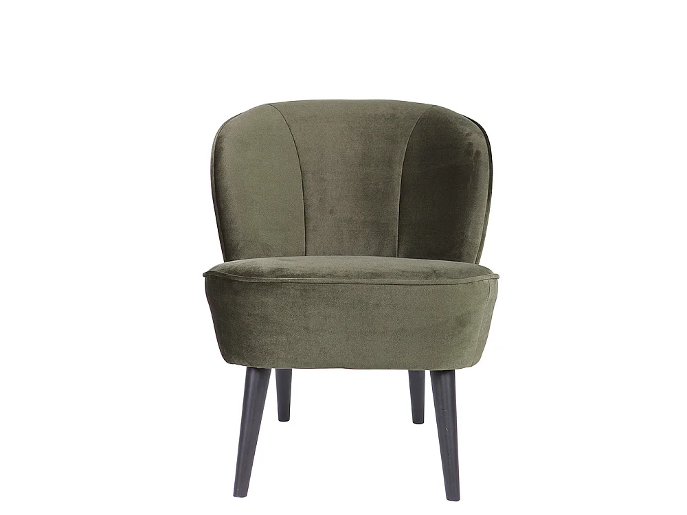 Fauteuil en velours SARA